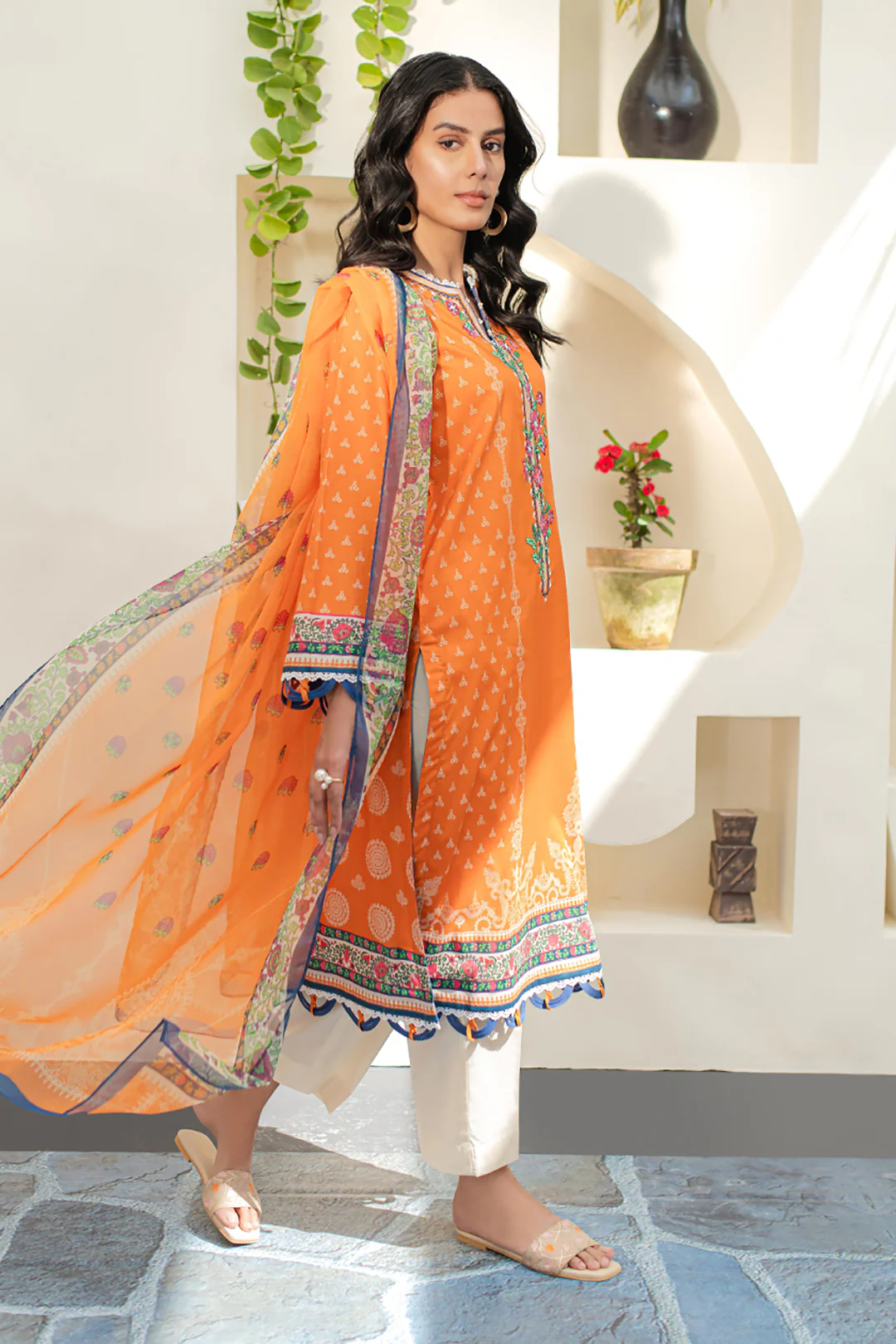 Embroidered Shirt Dupatta - 1661 - Image 3
