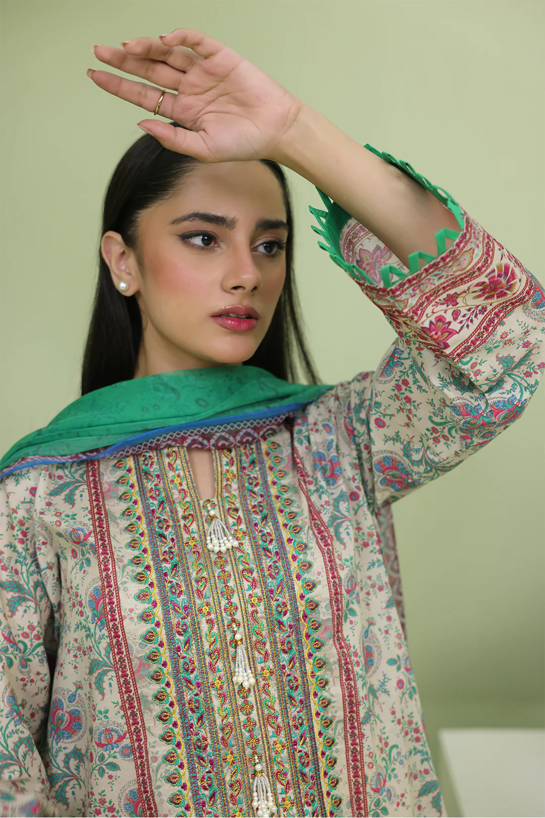 Embroidered Shirt Dupatta - 1714
