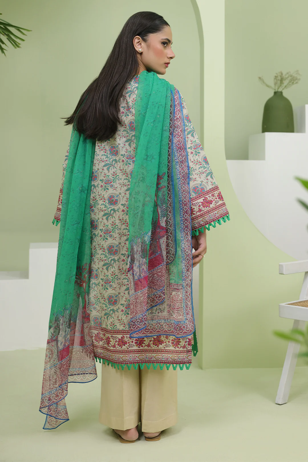 Embroidered Shirt Dupatta - 1714 - Image 5