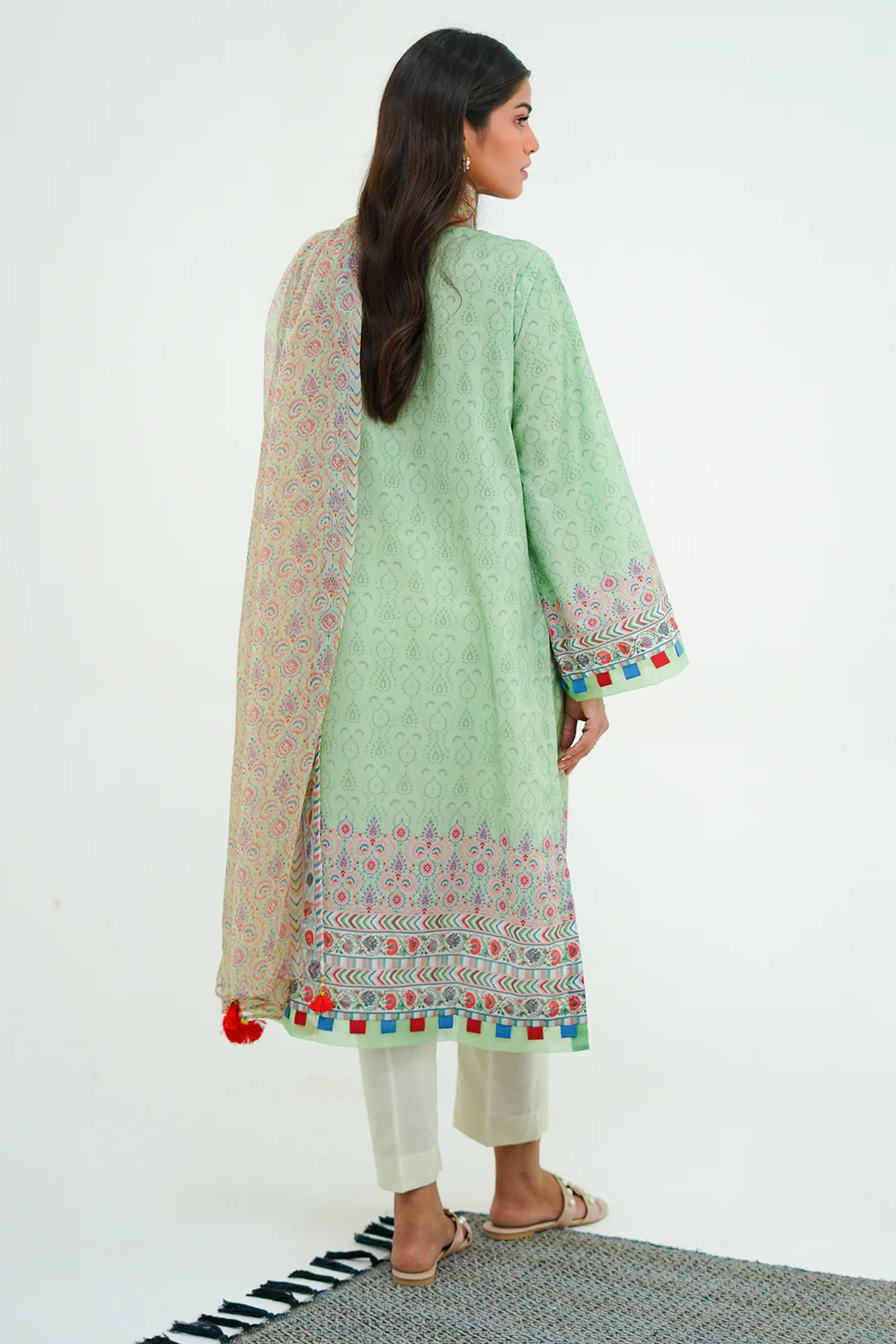 Embroidered Shirt Dupatta - 1715 - Image 4
