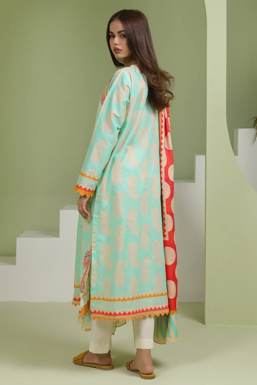 Embroidered Shirt Dupatta - 1716 - Image 5