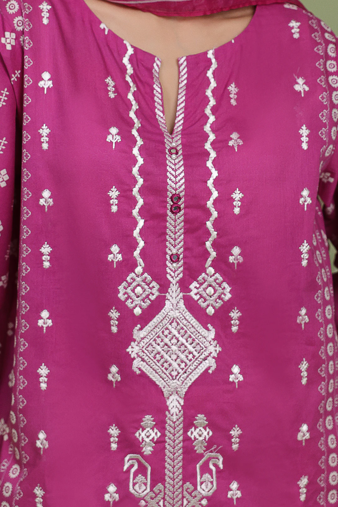 Embroidered Shirt Dupatta - 1717 - Image 3
