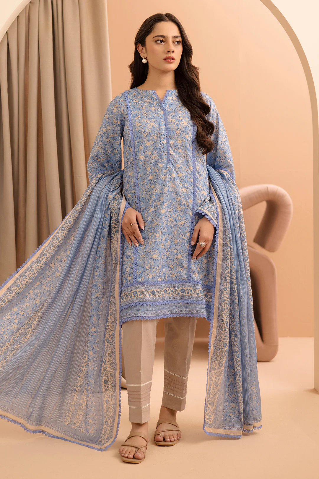 Embroidered Shirt Dupatta - 0175 - Image 2