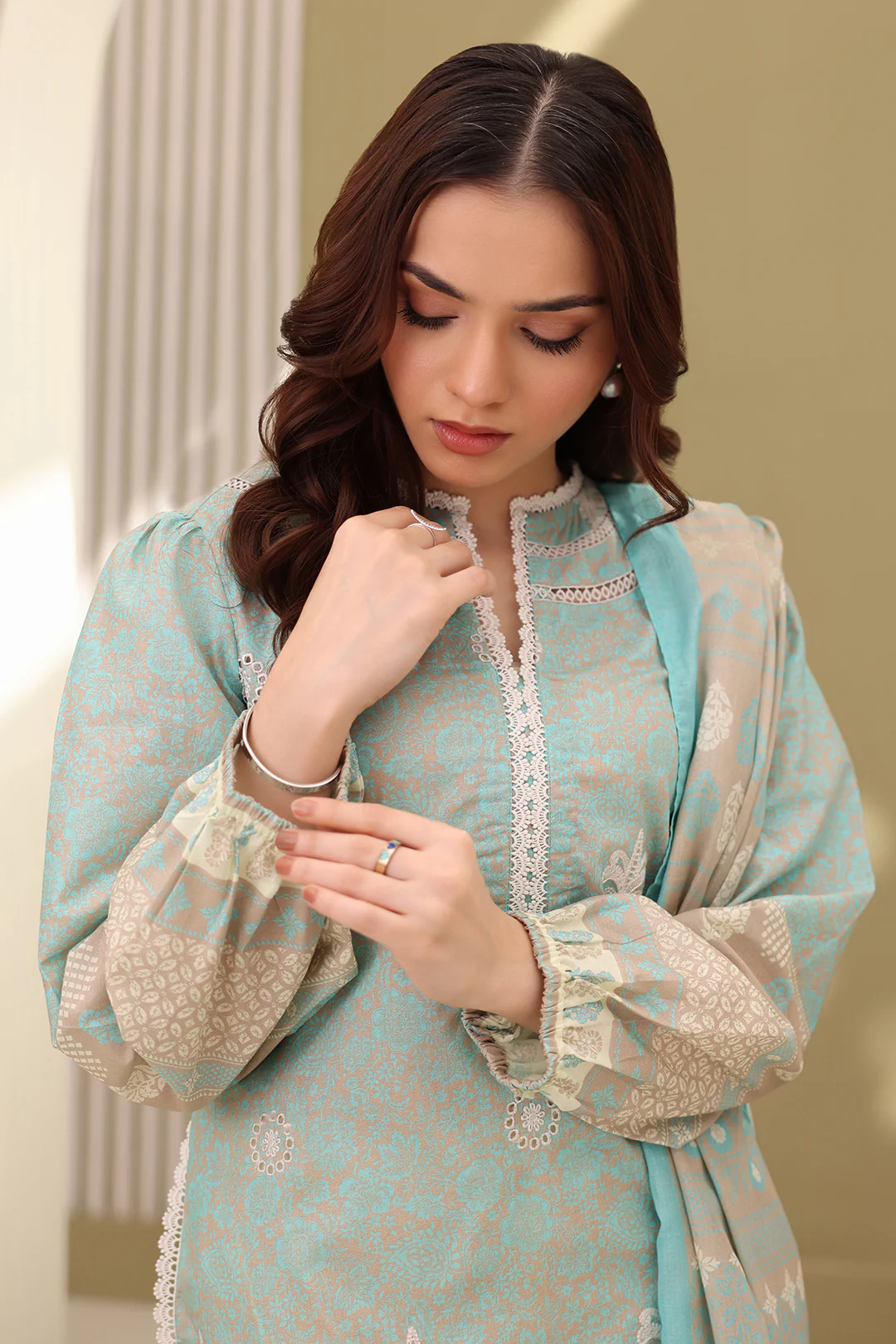 Embroidered Shirt Dupatta - 0240 - Image 4