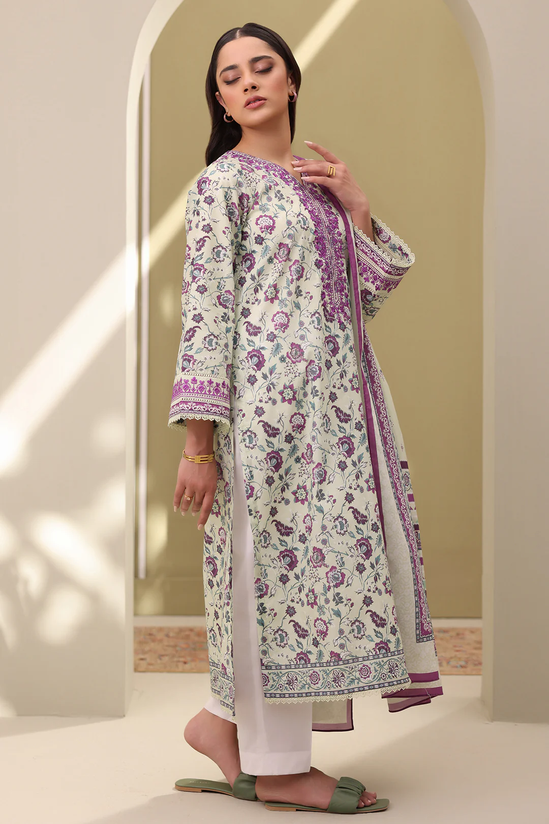 Embroidered Shirt Dupatta - 0313 - Image 5