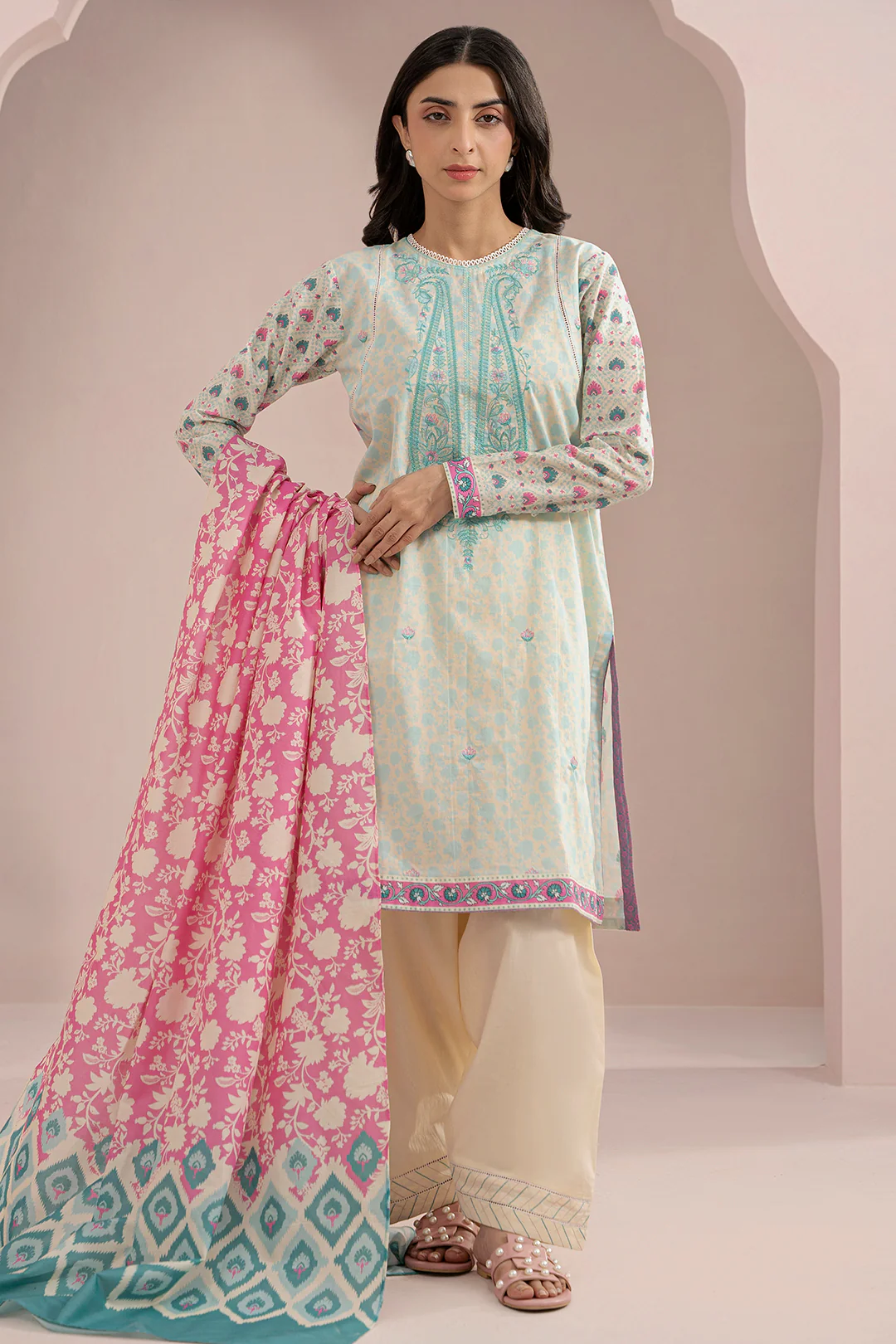 Embroidered Shirt Dupatta - 0643 - Image 2