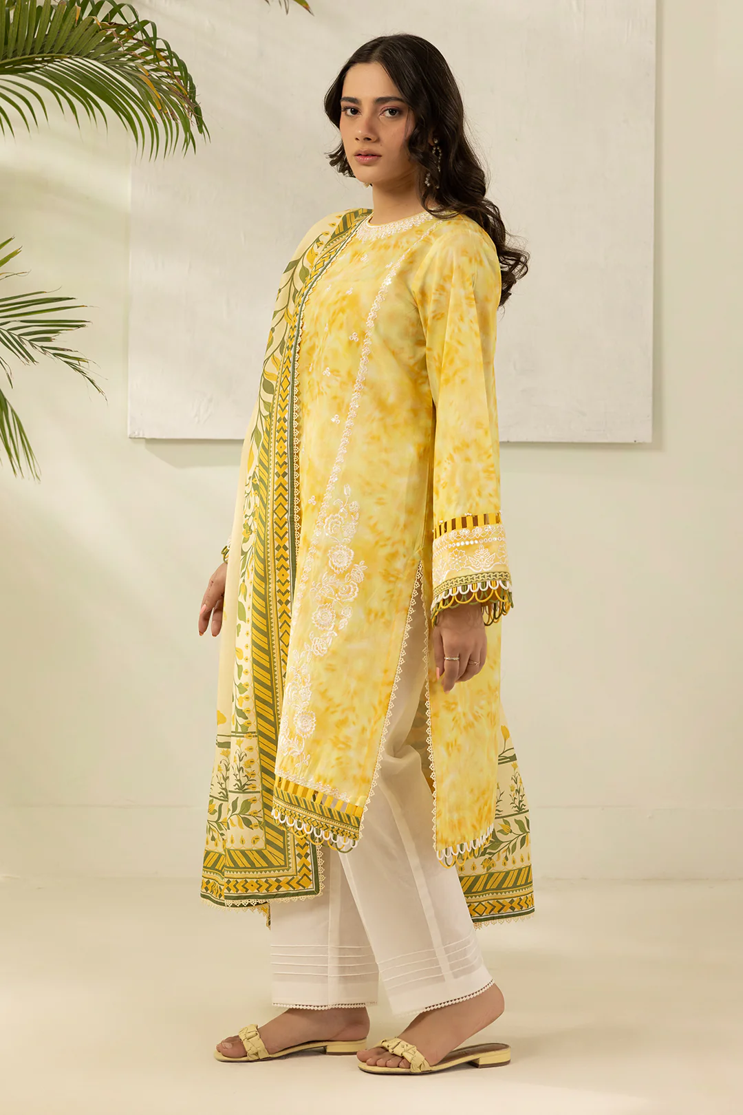 Embroidered Shirt Dupatta - 0408 - Image 4