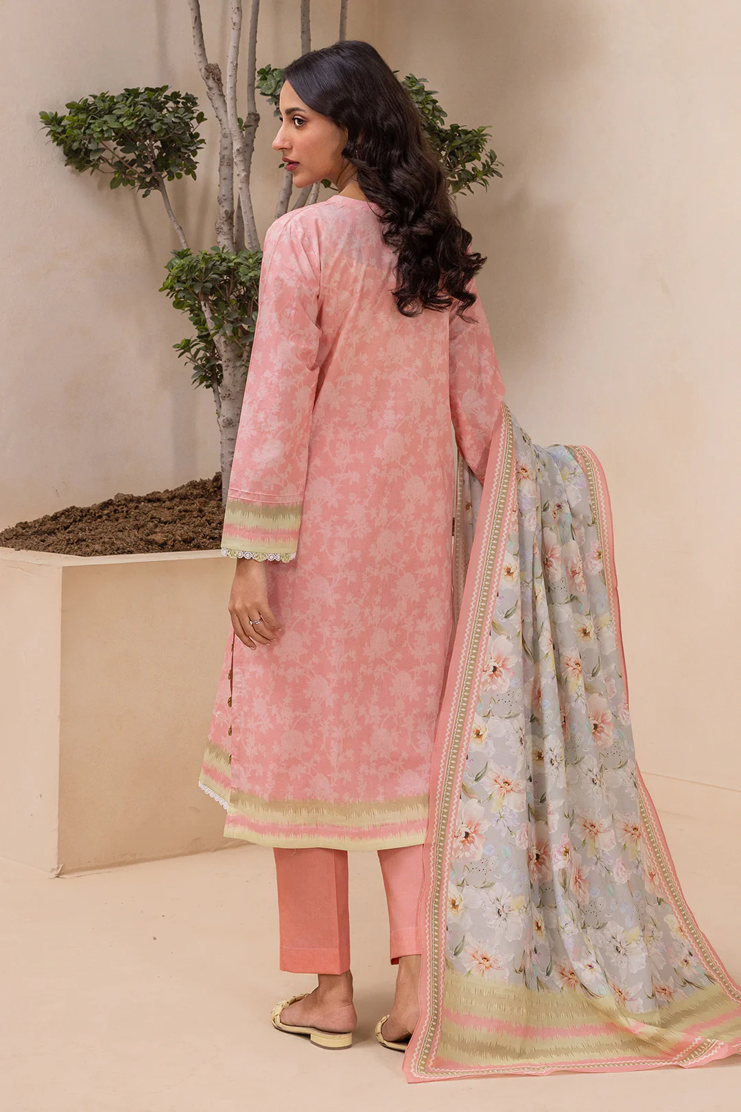Embroidered Shirt Dupatta - 0411 - Image 8