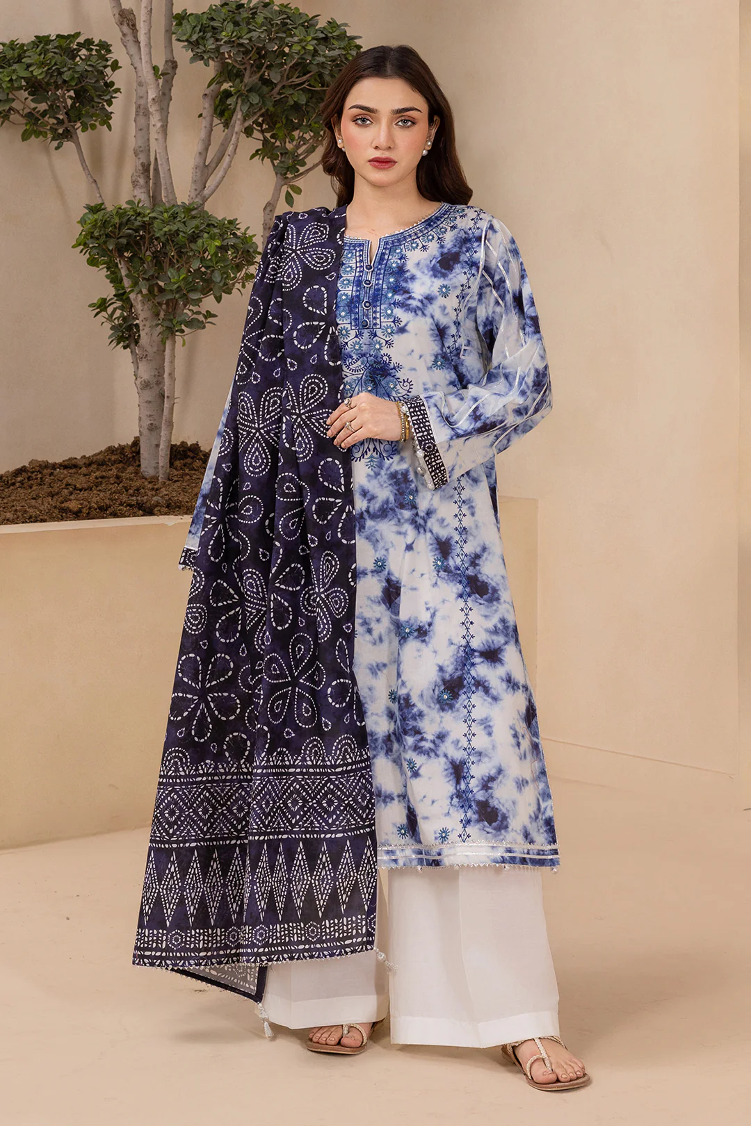 Embroidered Shirt Dupatta - 0740 - Image 2