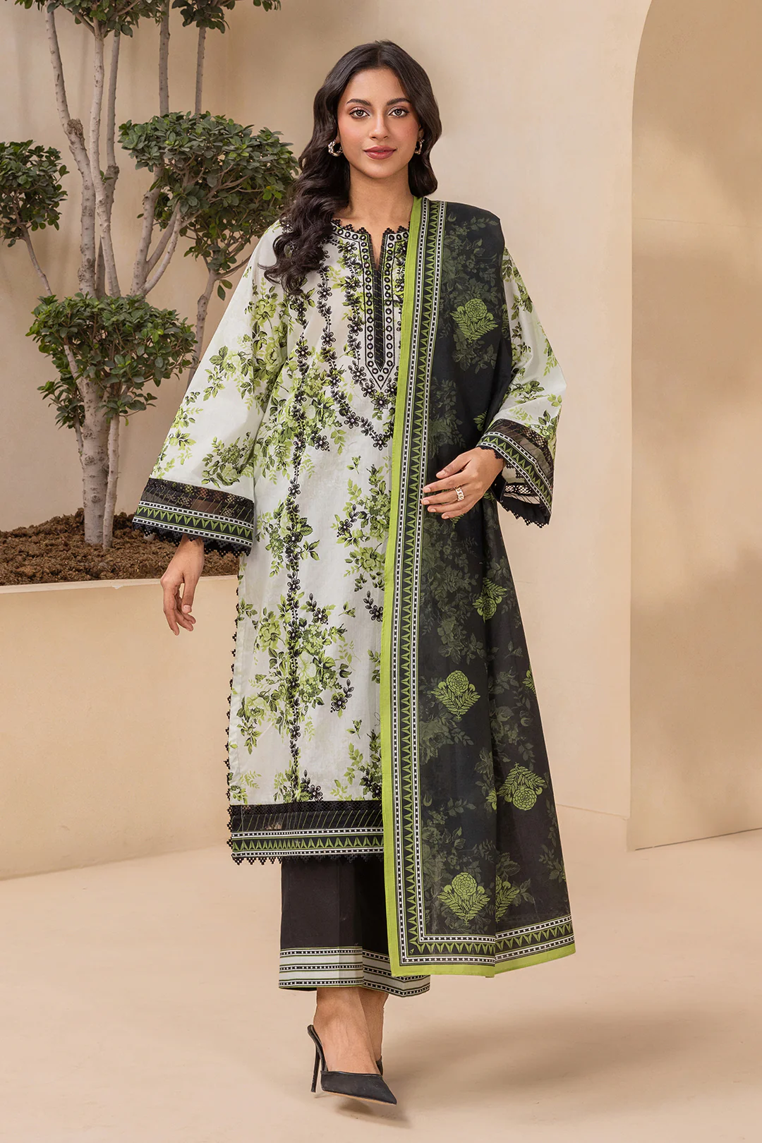 Embroidered Shirt Dupatta - 0868 - Image 2