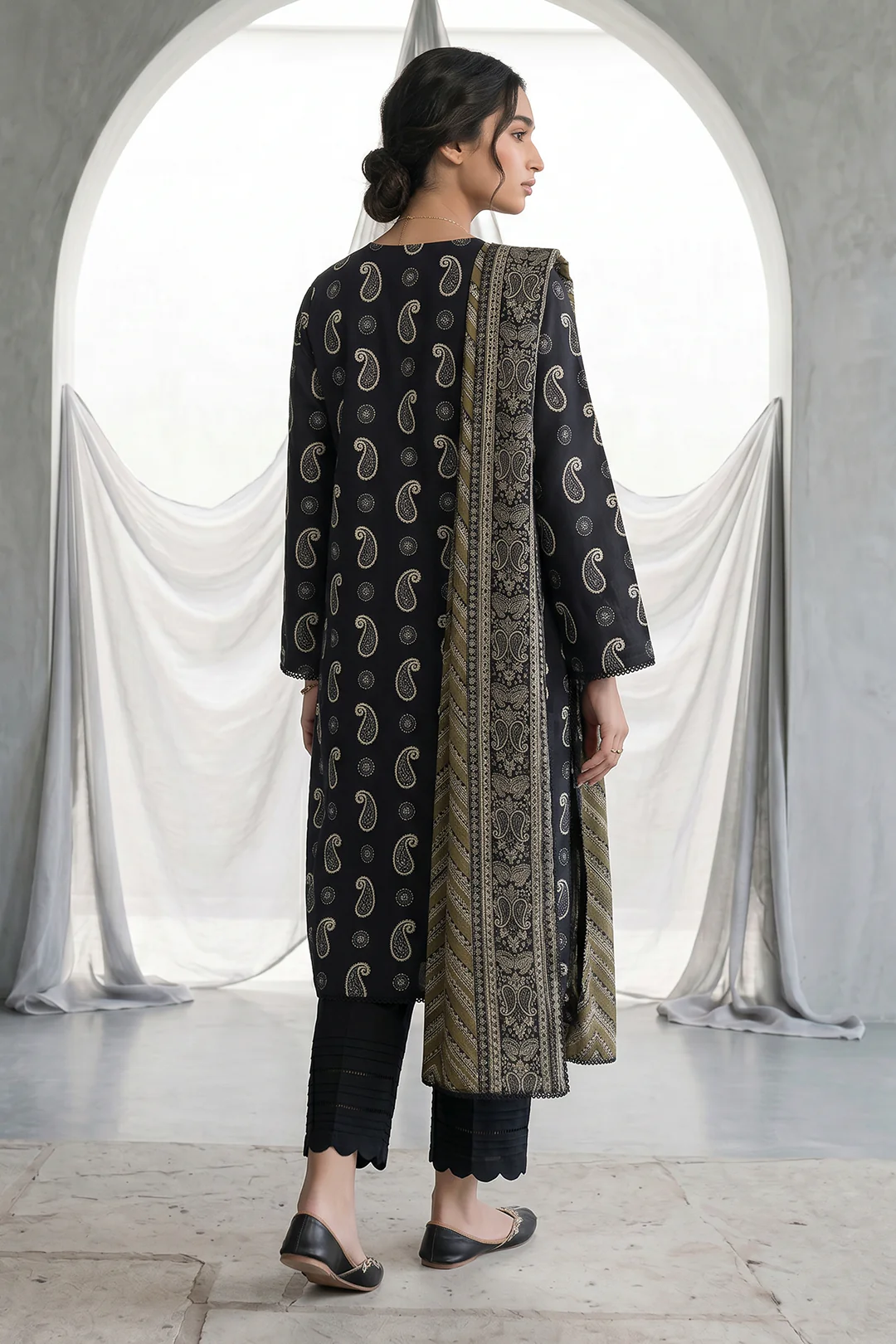 Embroidered Shirt Dupatta - 1068 - Image 7