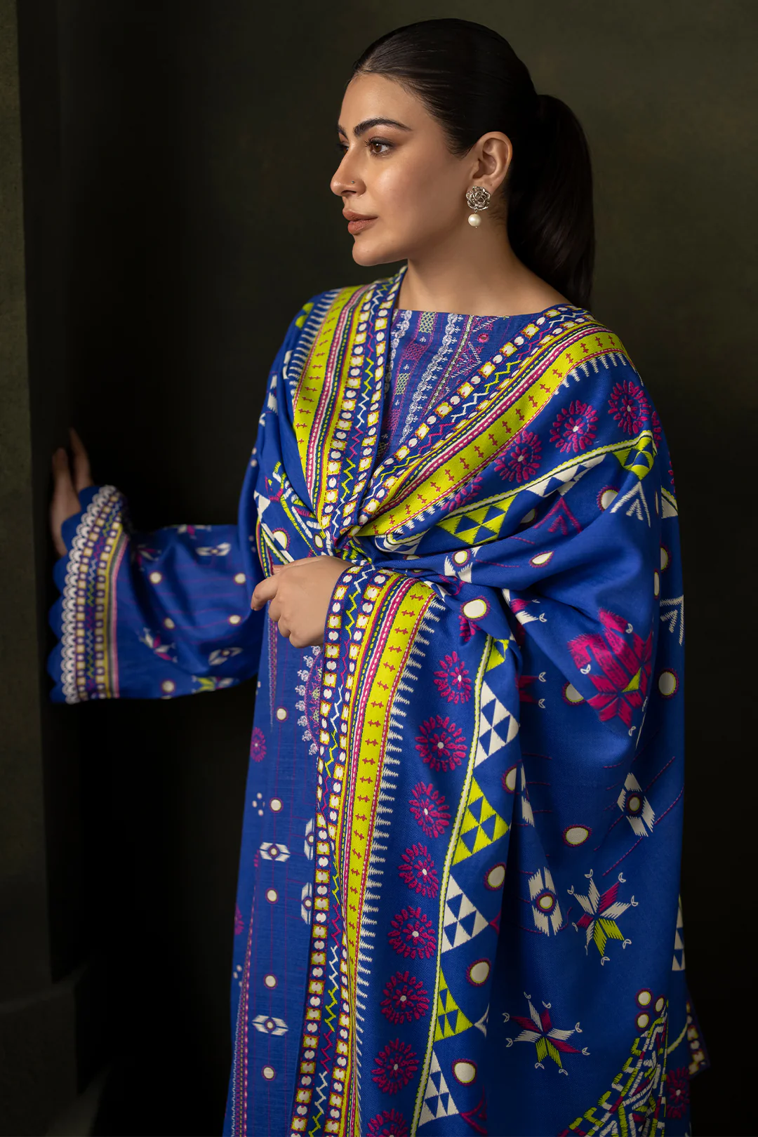 Embroidered Shirt Dupatta - 0180 - Image 4