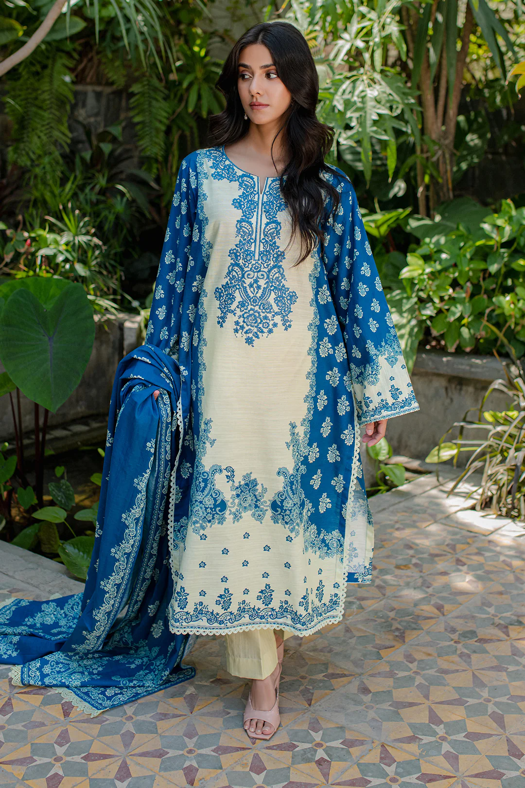 Embroidered Shirt Dupatta - 0264 - Image 2