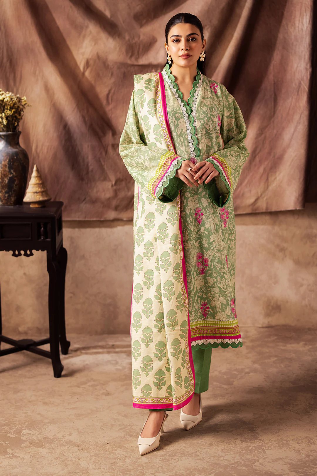 Embroidered Shirt Dupatta - 0266 - Image 2