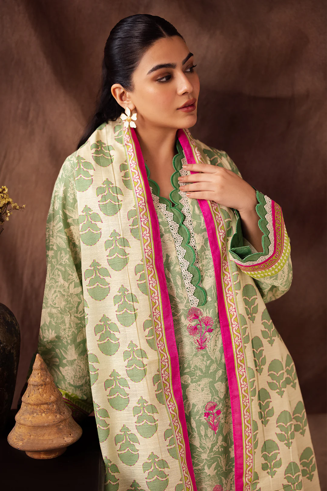 Embroidered Shirt Dupatta - 0266 - Image 3