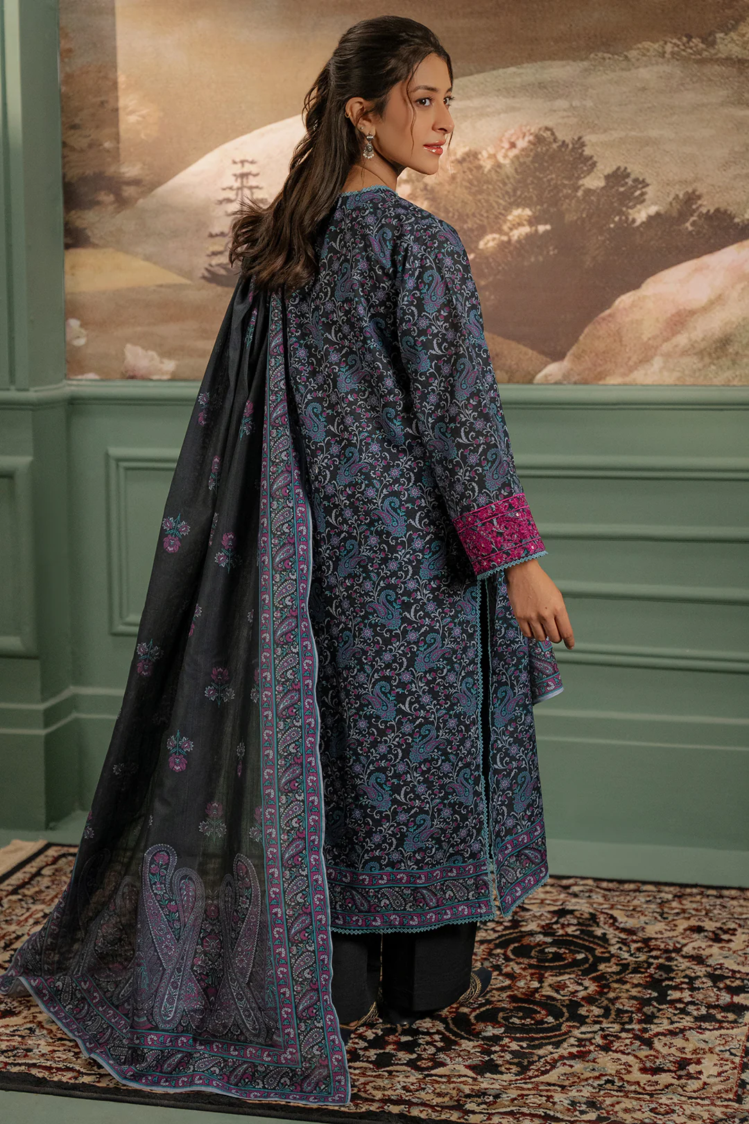 Embroidered Shirt Dupatta - 0347 - Image 5