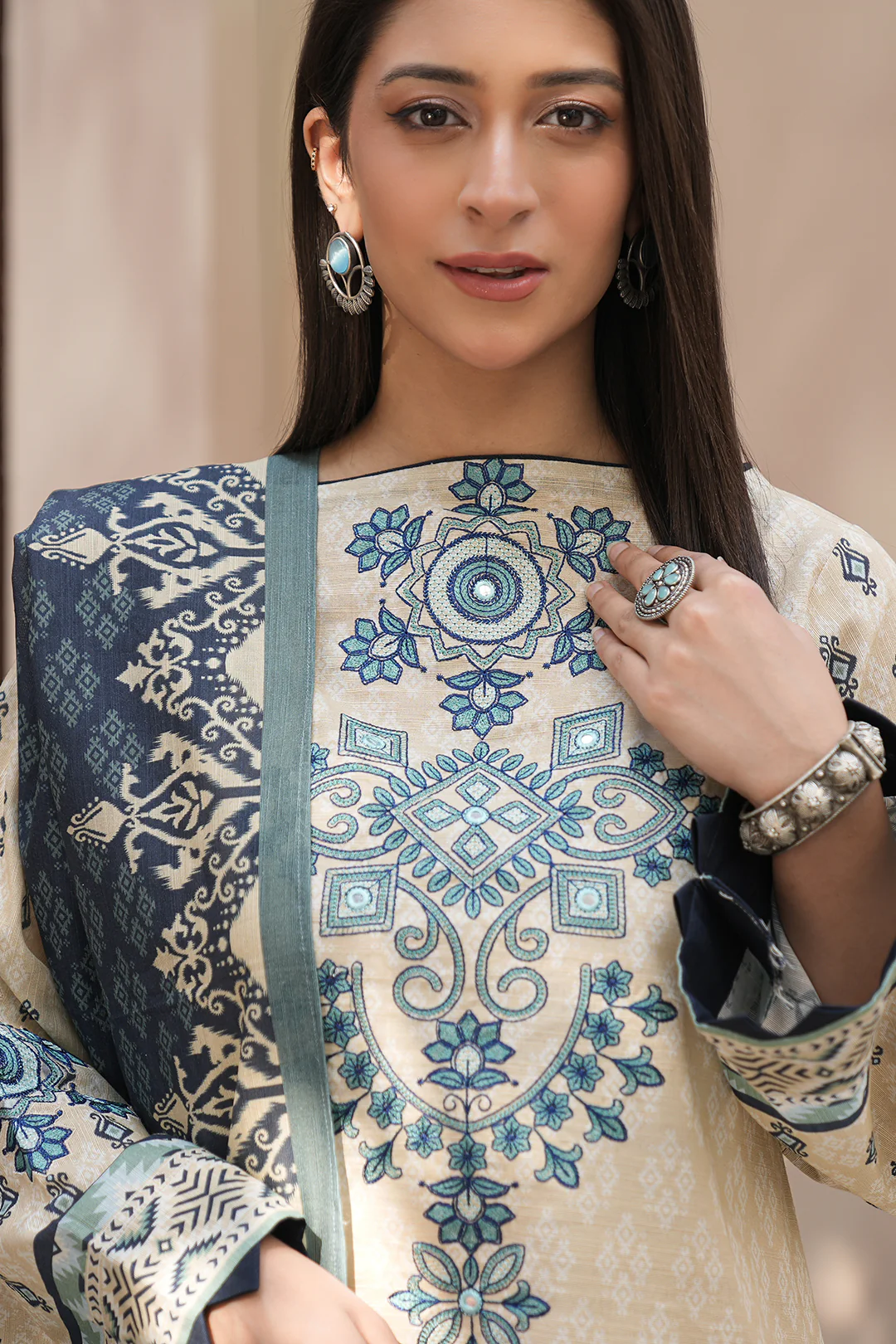 Embroidered Shirt Dupatta - 0349 - Image 3