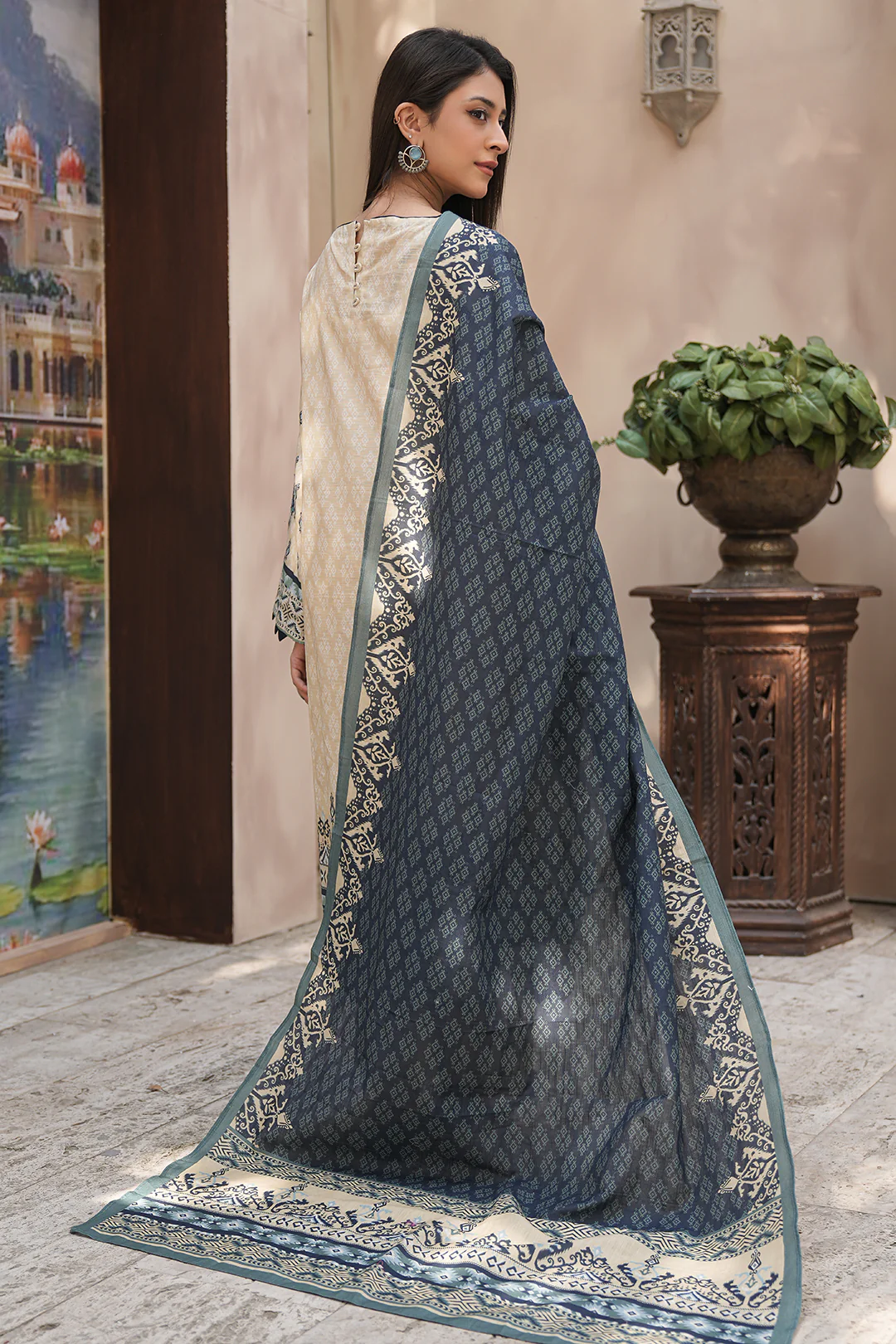 Embroidered Shirt Dupatta - 0349 - Image 5