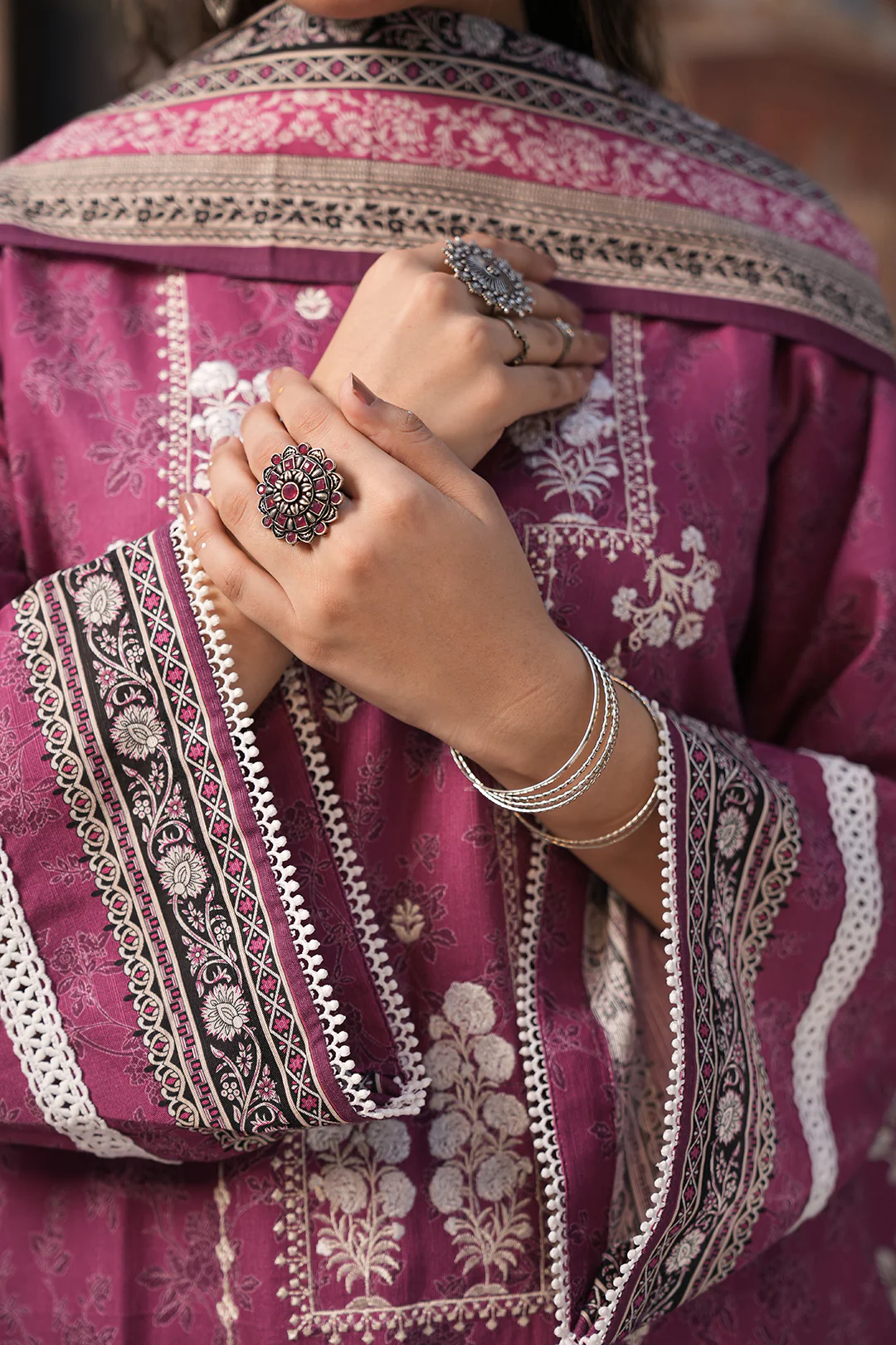 Embroidered Shirt Dupatta - 0438 - Image 4