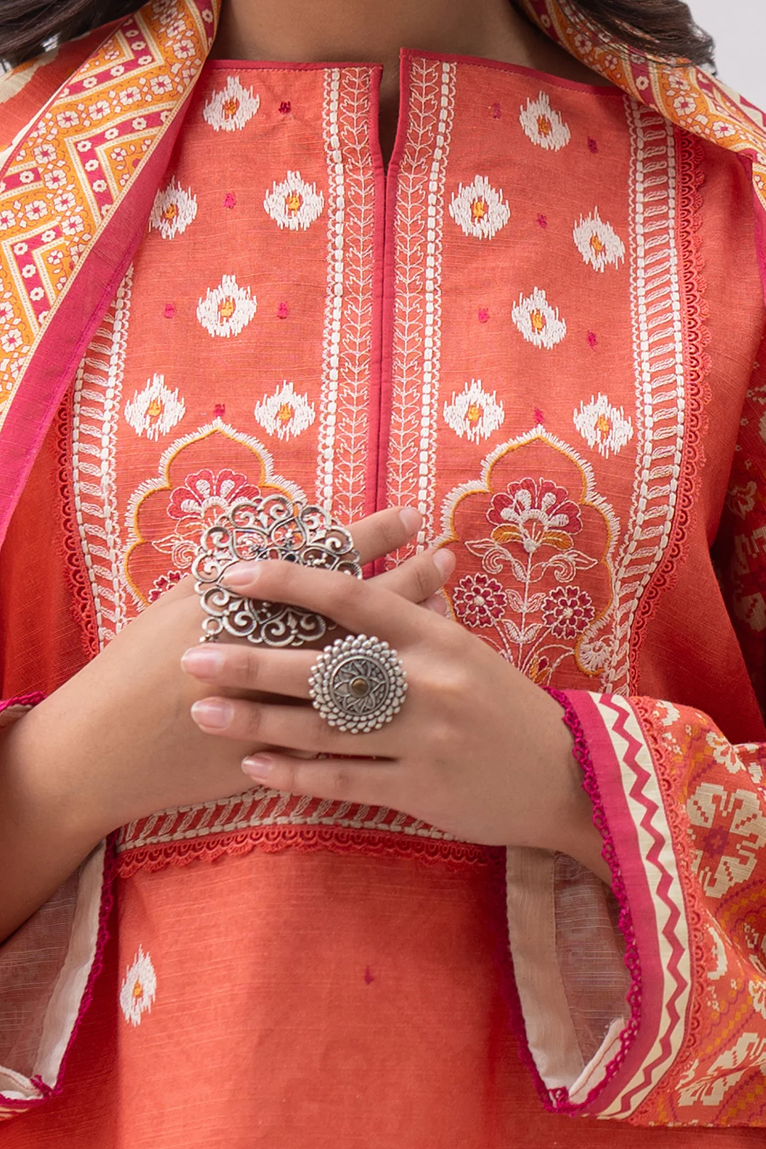 Embroidered Shirt Dupatta - 0560 - Image 4