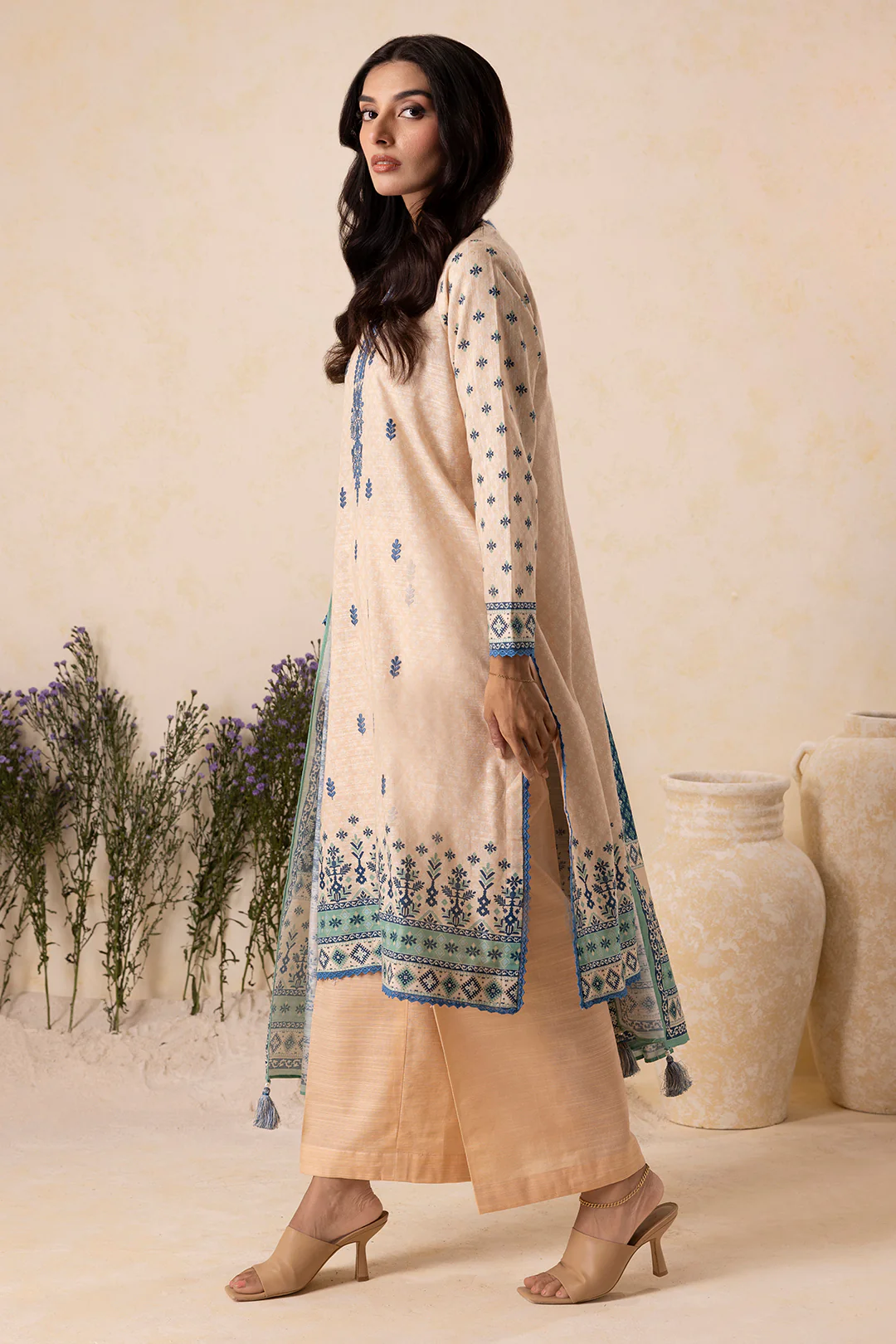 Embroidered Shirt Dupatta - 0129 - Image 3