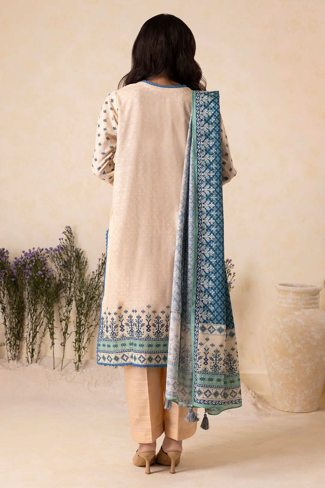 Embroidered Shirt Dupatta - 0129 - Image 9