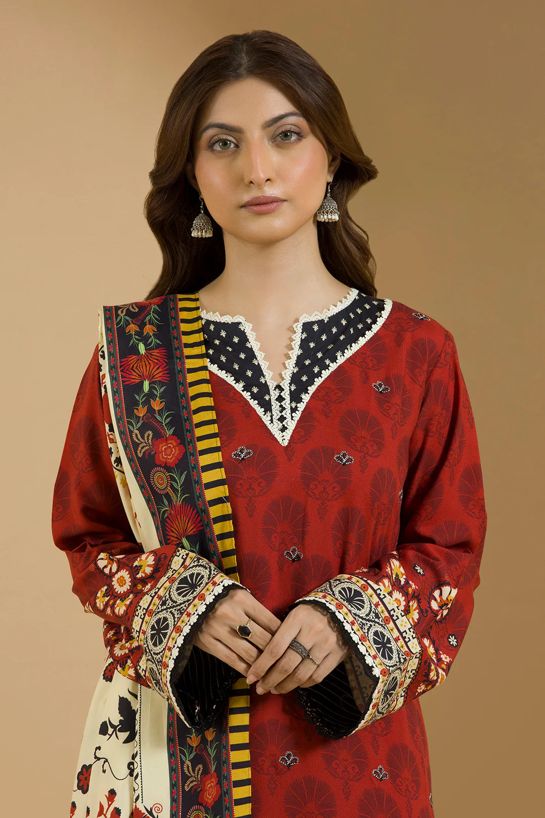 Embroidered Shirt Shalwar Dupatta - 0254