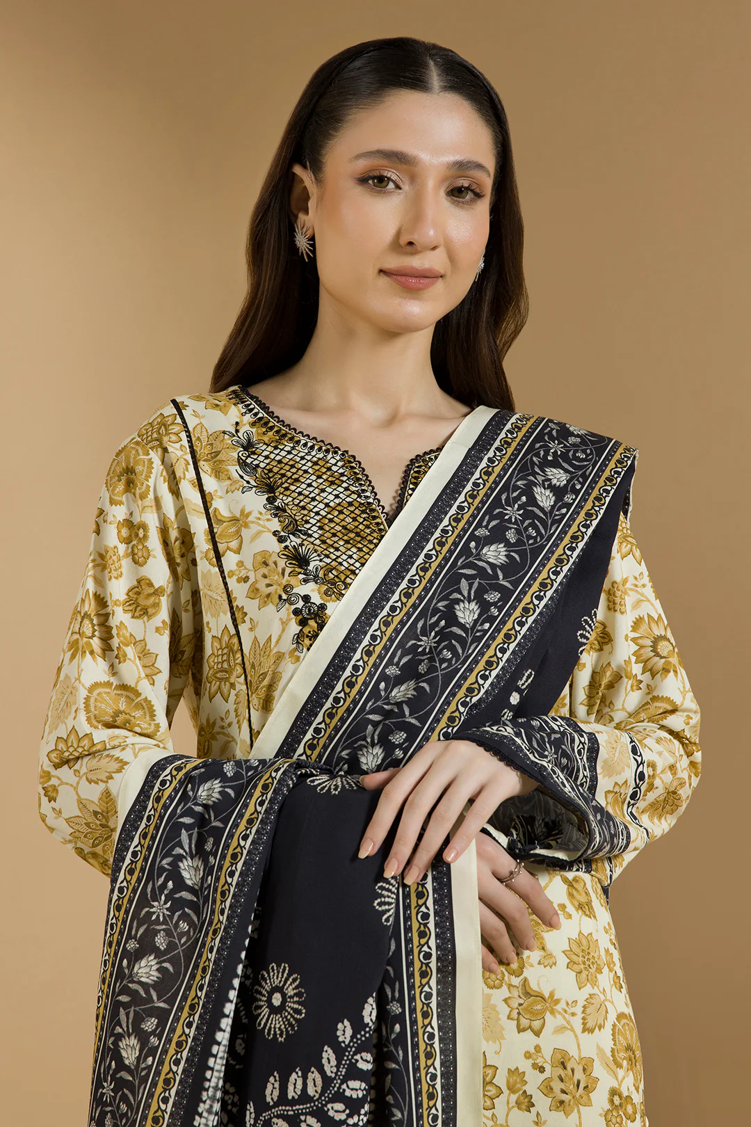 Embroidered Shirt Shalwar Dupatta - 0255