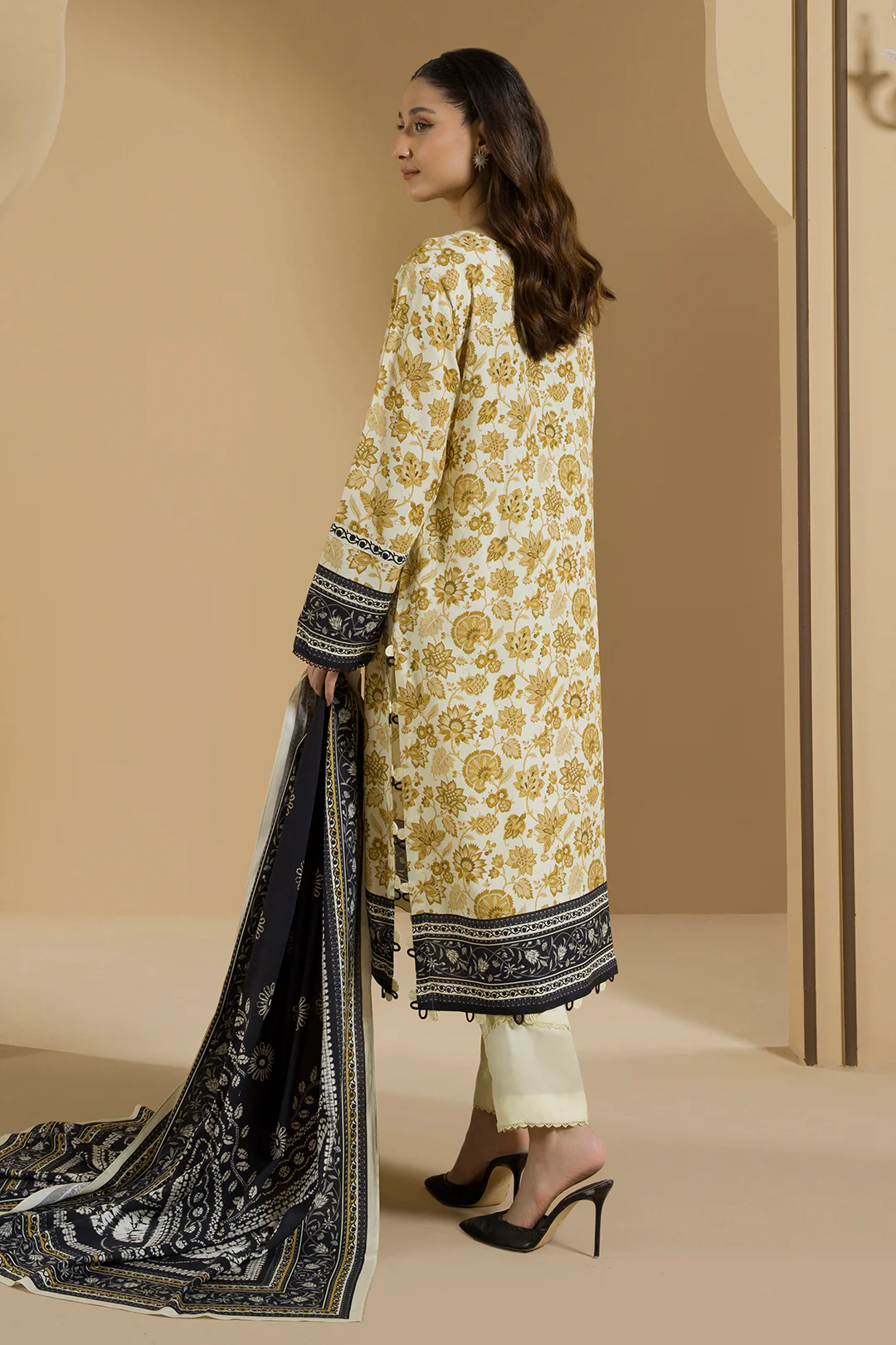 Embroidered Shirt Shalwar Dupatta - 0255 - Image 5