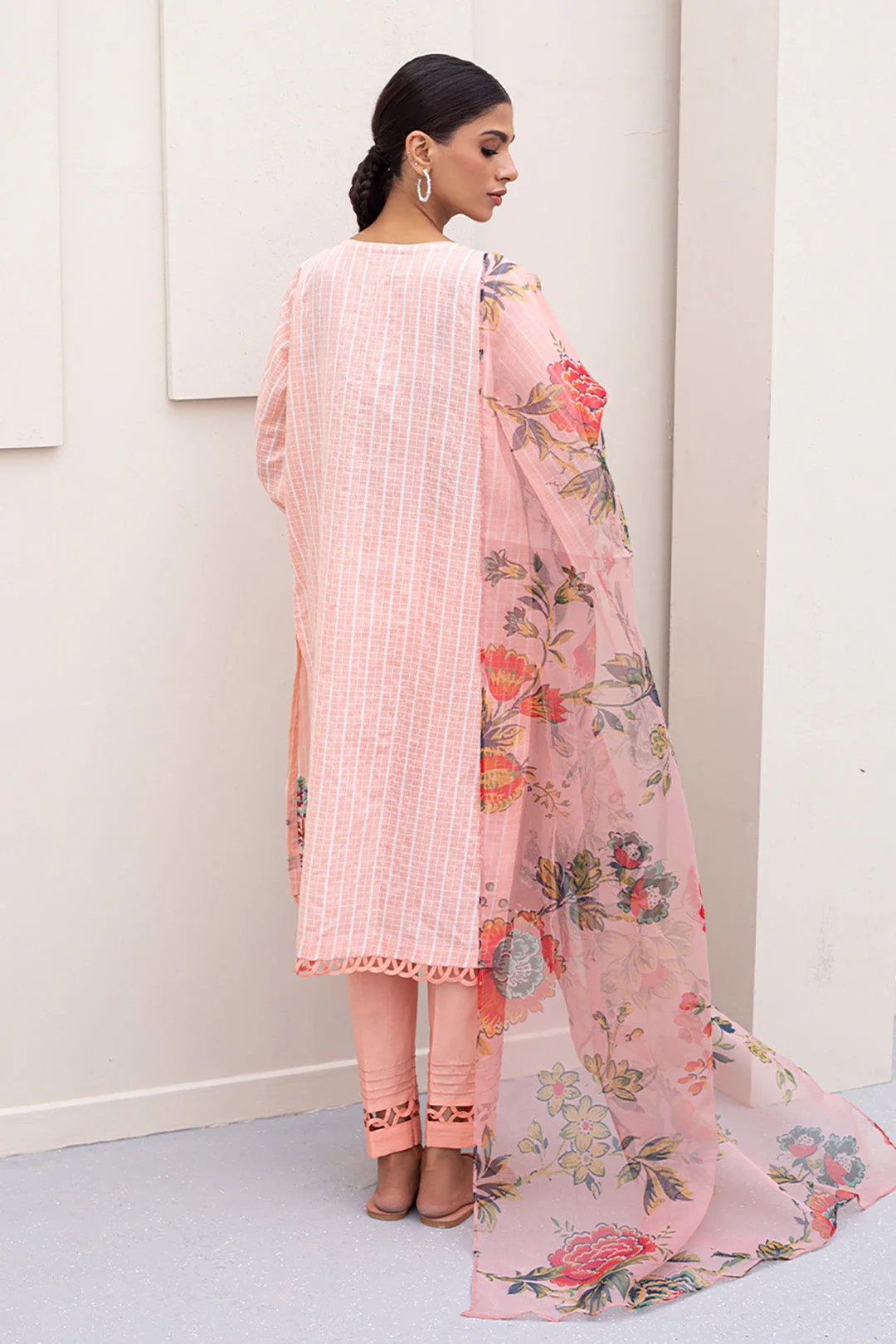 Embroidered Shirt Shalwar Dupatta - 0286 - Image 5