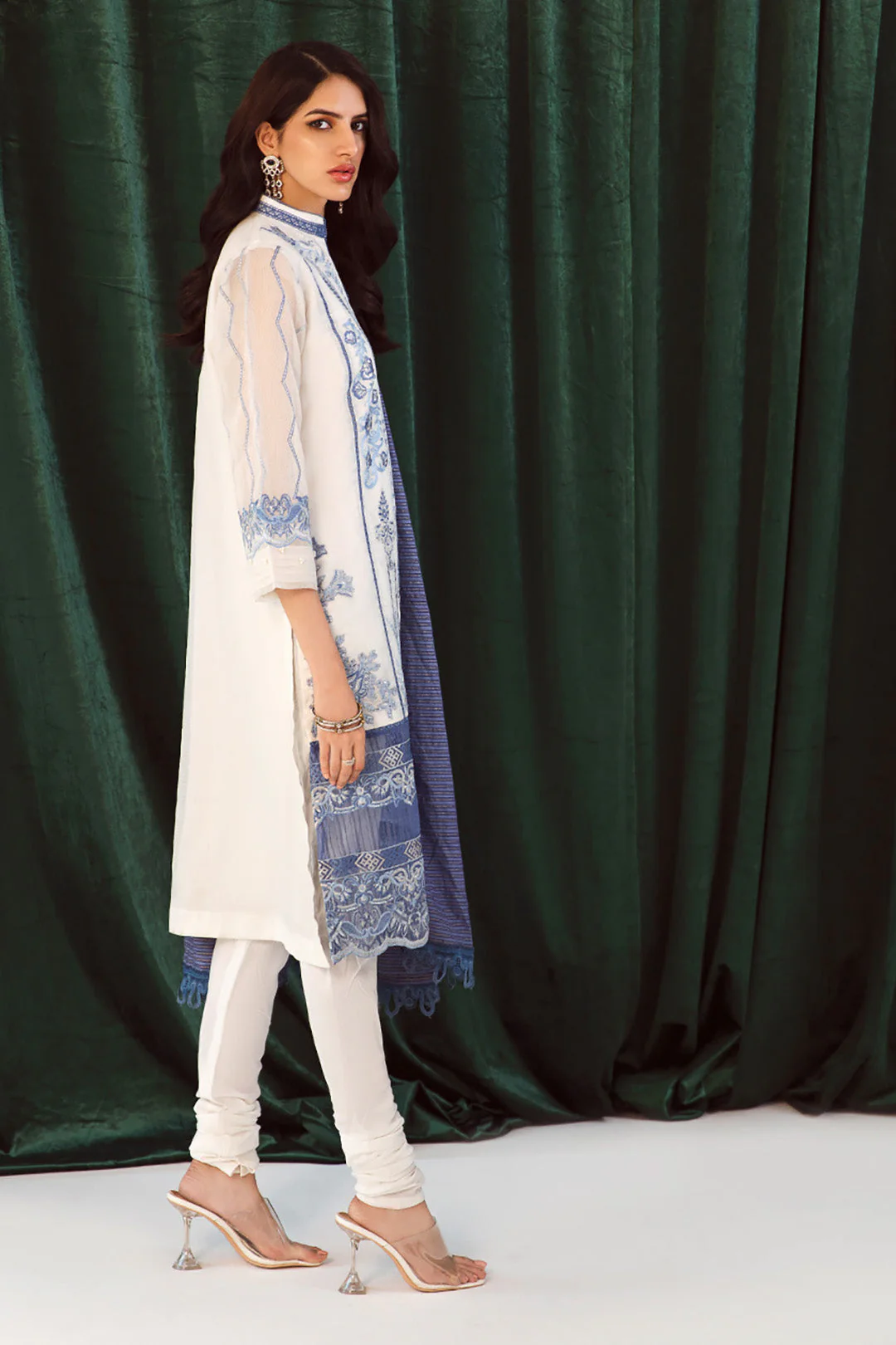 Embroidered Shirt Shalwar Dupatta - 0292 - Image 4