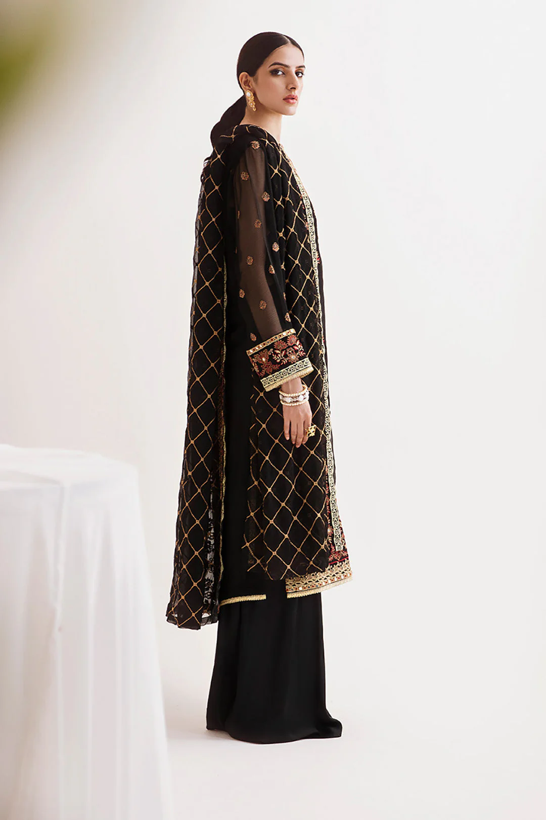 Embroidered Shirt Shalwar Dupatta - 0293 - Image 6