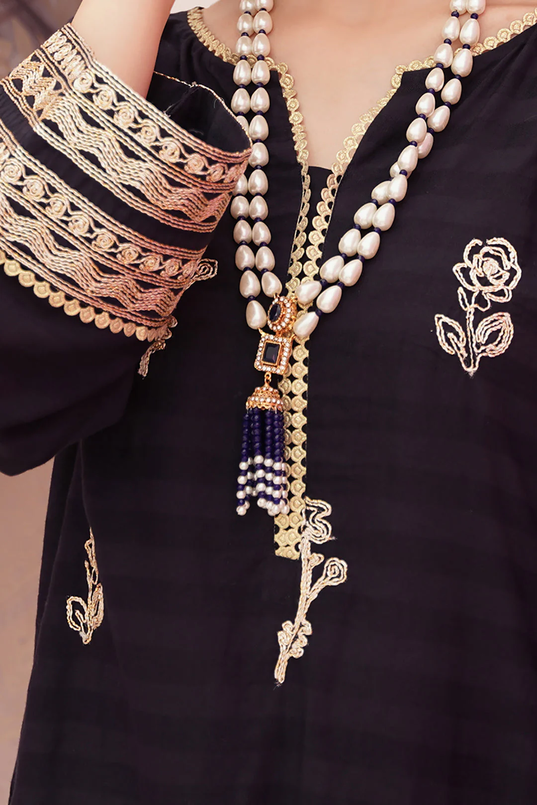 Embroidered Shirt Shalwar Dupatta - 0355 - Image 2