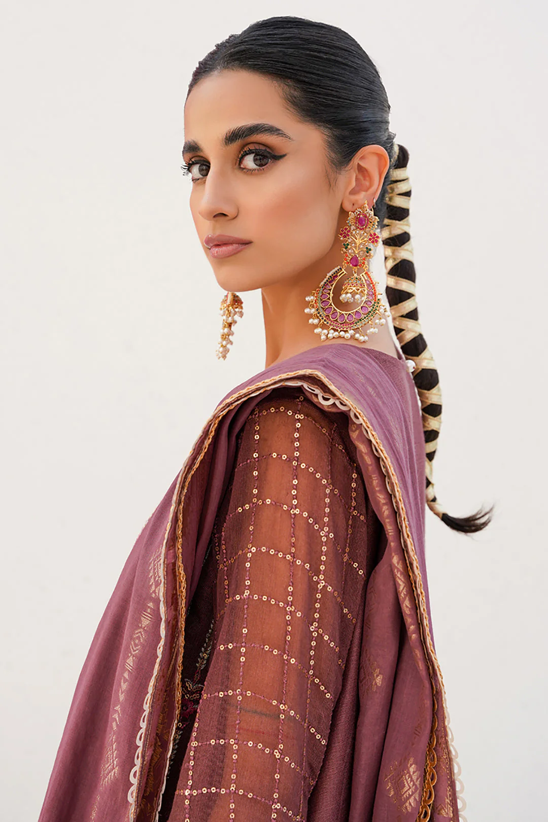 Embroidered Shirt Shalwar Dupatta - 0356 - Image 5