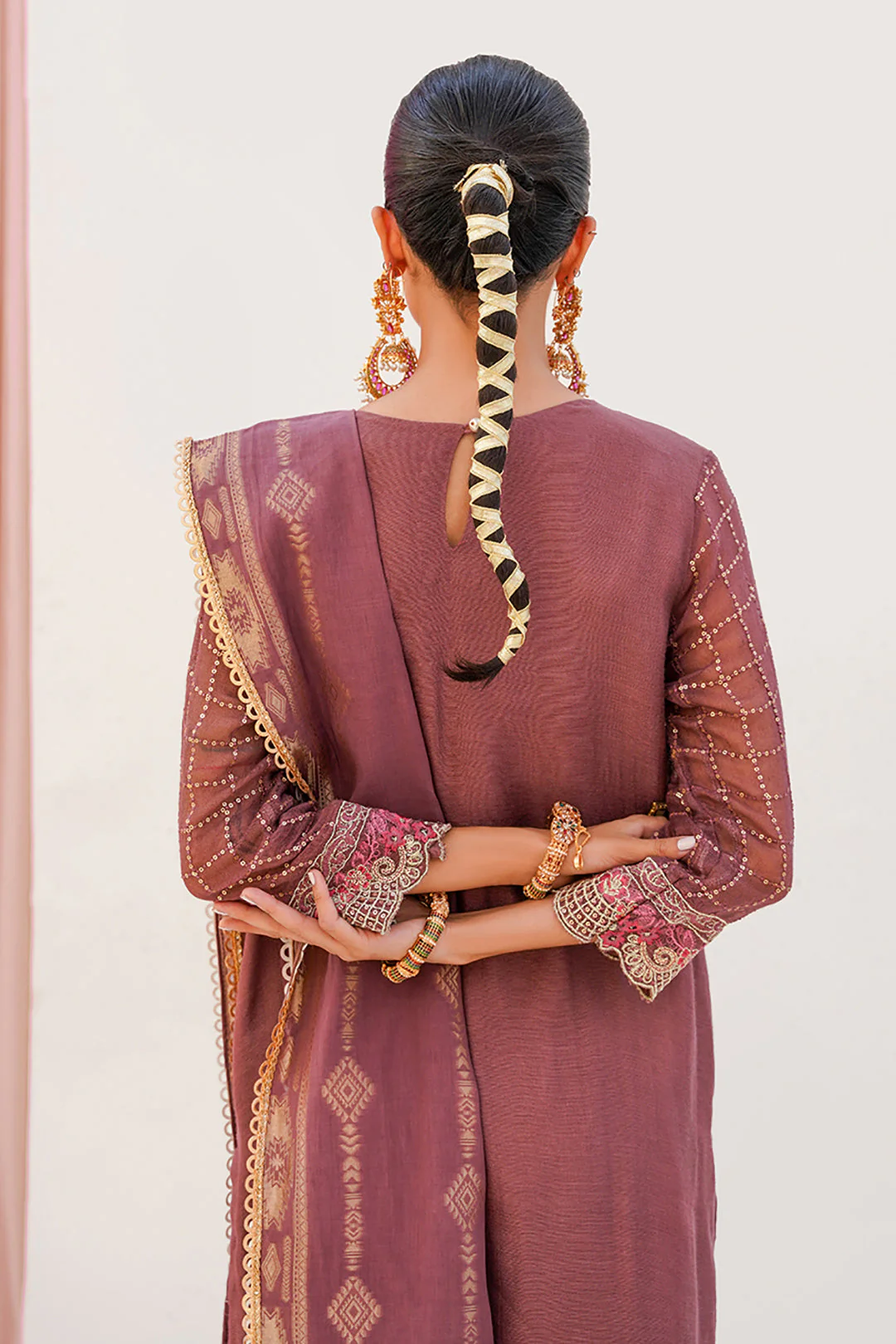 Embroidered Shirt Shalwar Dupatta - 0356 - Image 7