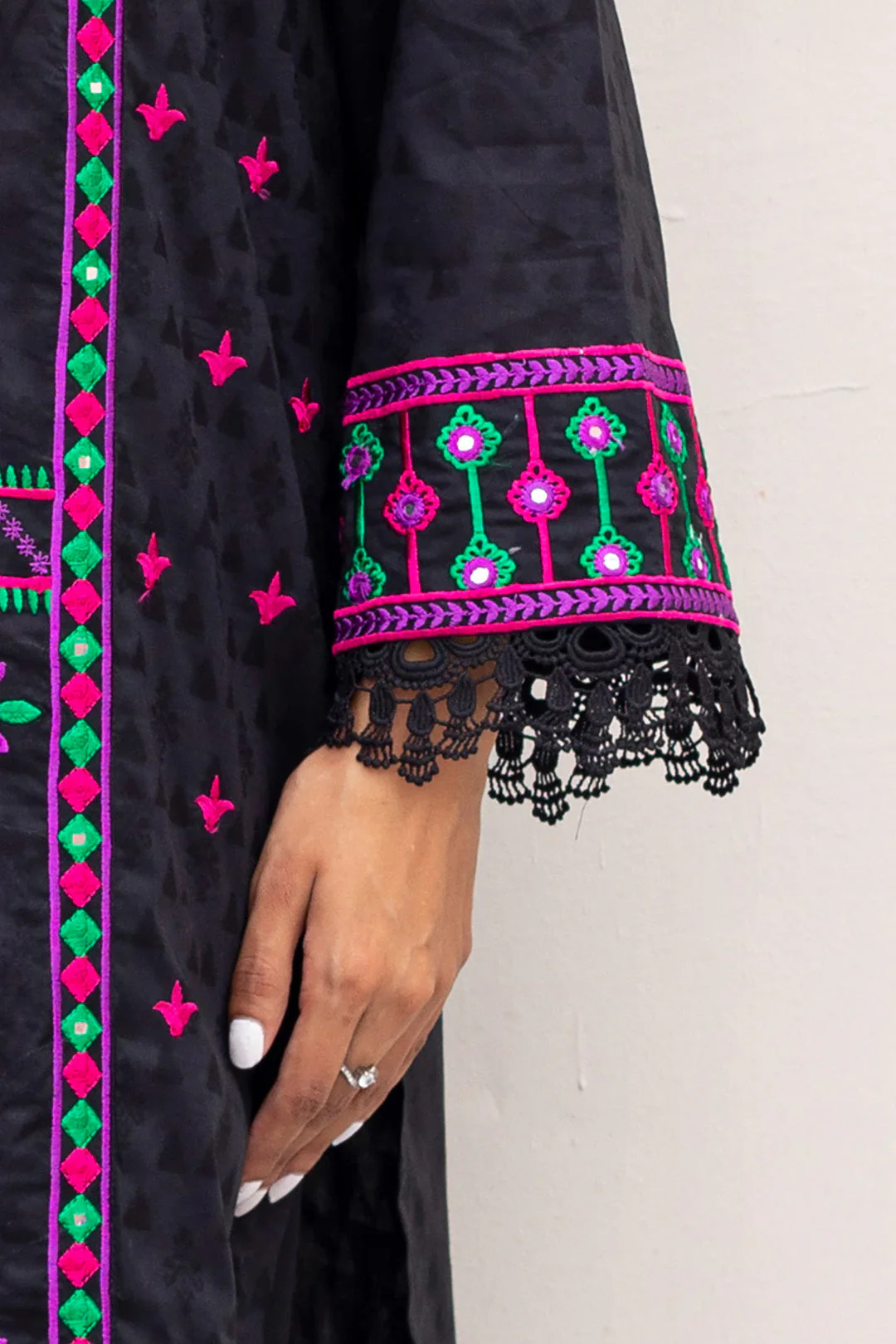 Embroidered Shirt Shalwar Dupatta - 0366 - Image 4
