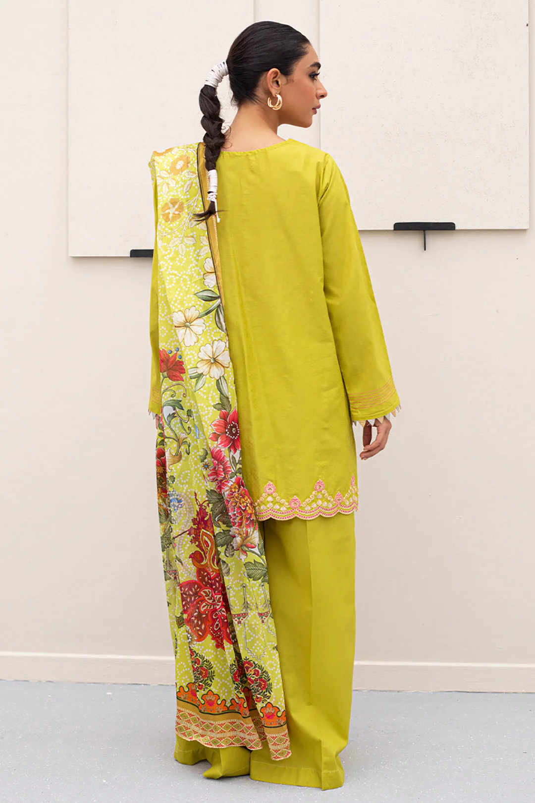 Embroidered Shirt Shalwar Dupatta - 0434 - Image 5
