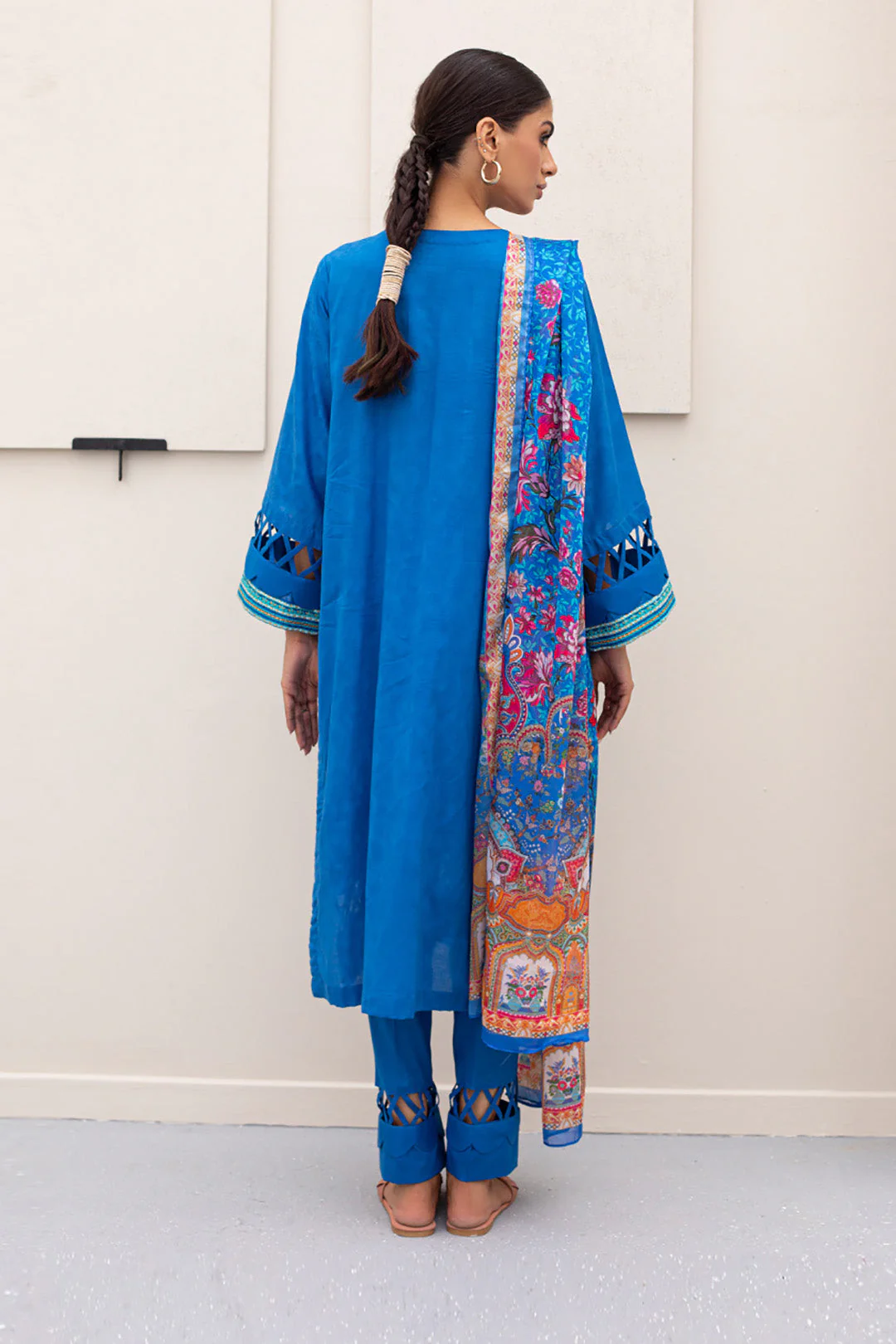 Embroidered Shirt Shalwar Dupatta - 0435 - Image 5