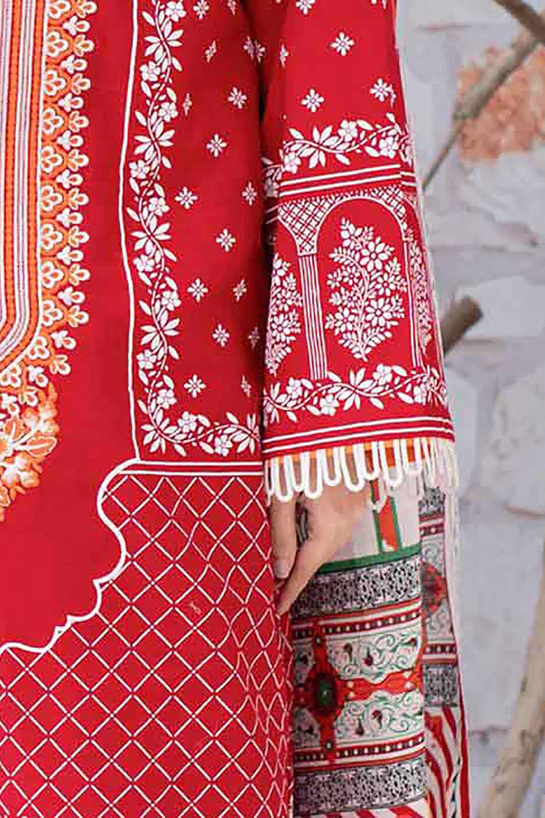Embroidered Shirt Shalwar Dupatta - 0051 - Image 4