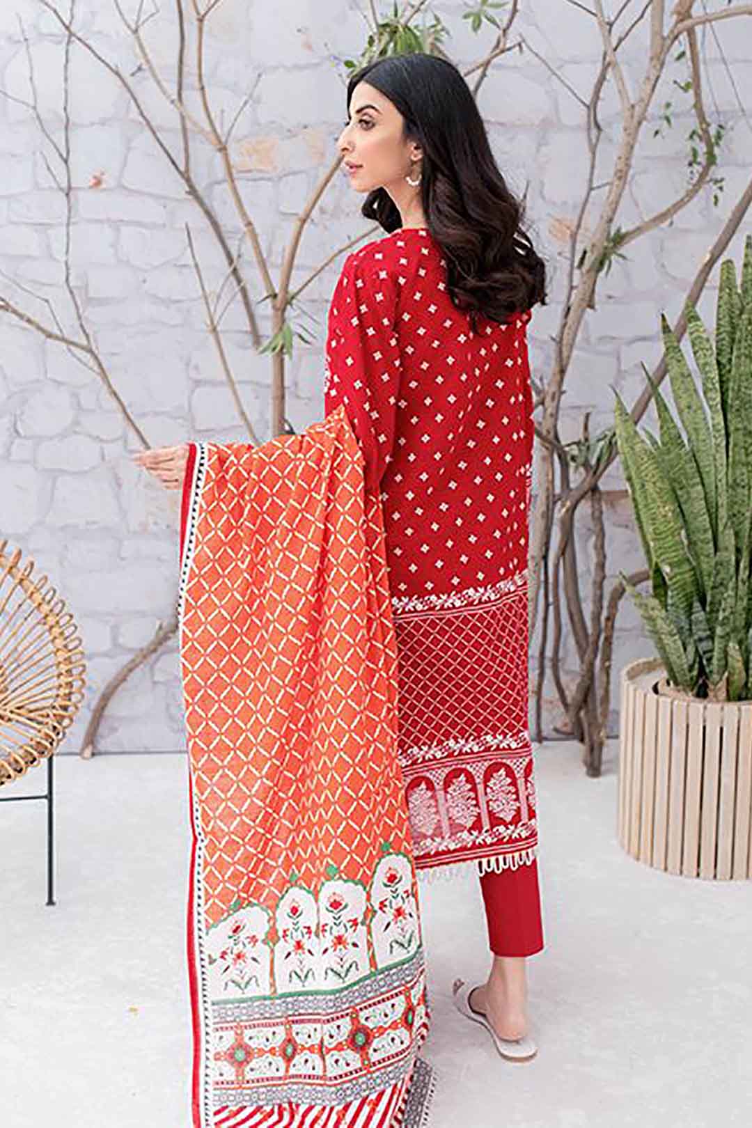 Embroidered Shirt Shalwar Dupatta - 0051 - Image 5