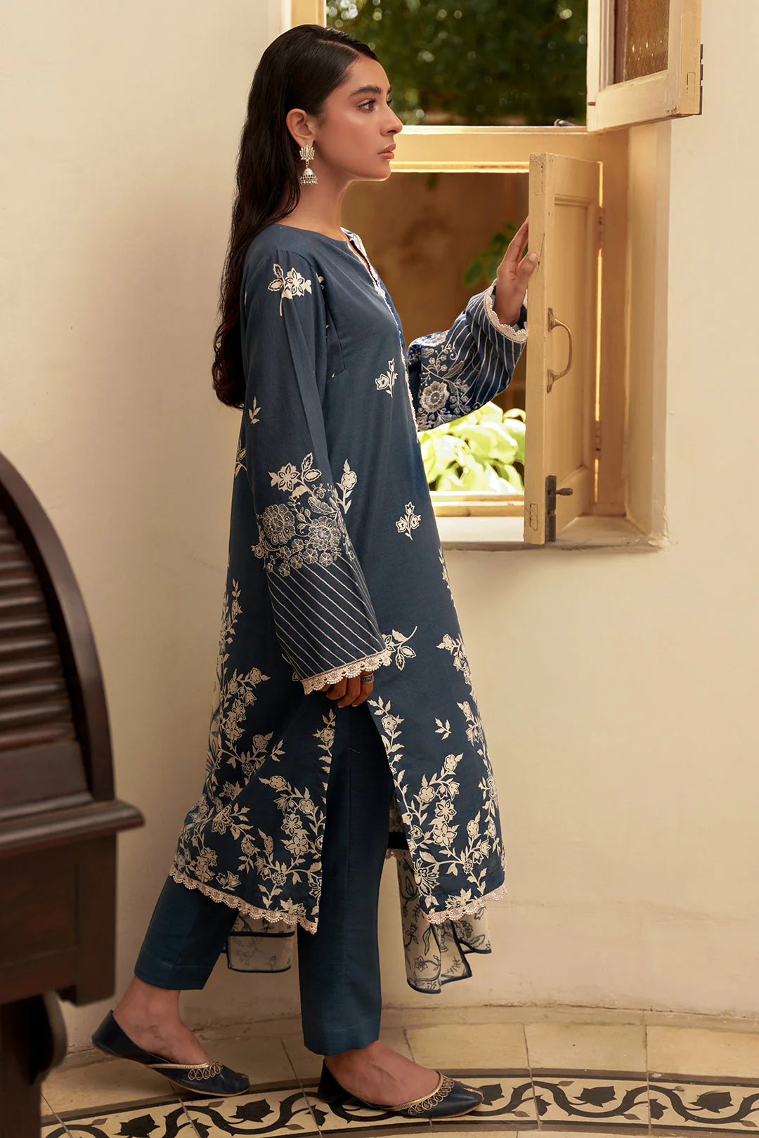 Embroidered Shirt Shalwar Dupatta - 0052 - Image 3