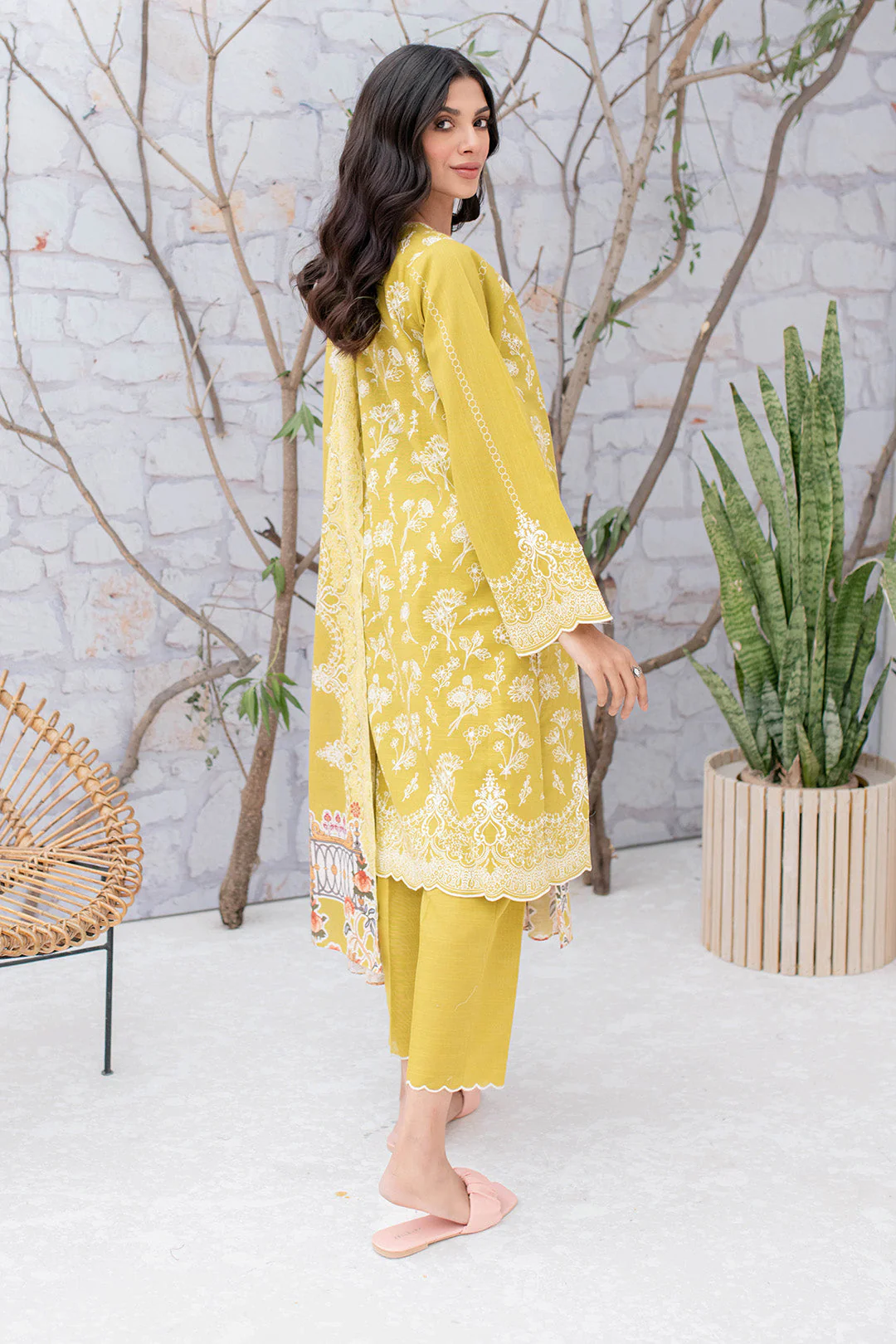 Embroidered Shirt Shalwar Dupatta - 0053 - Image 6