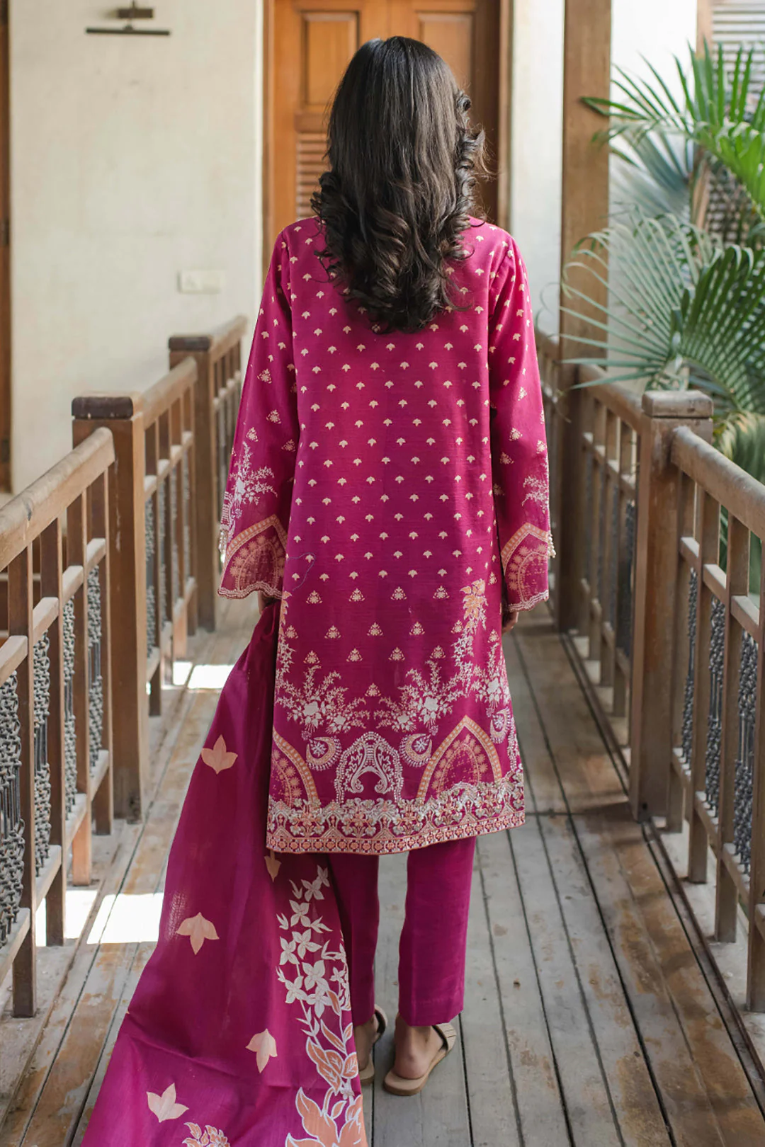 Embroidered Shirt Shalwar Dupatta - 0086 - Image 5