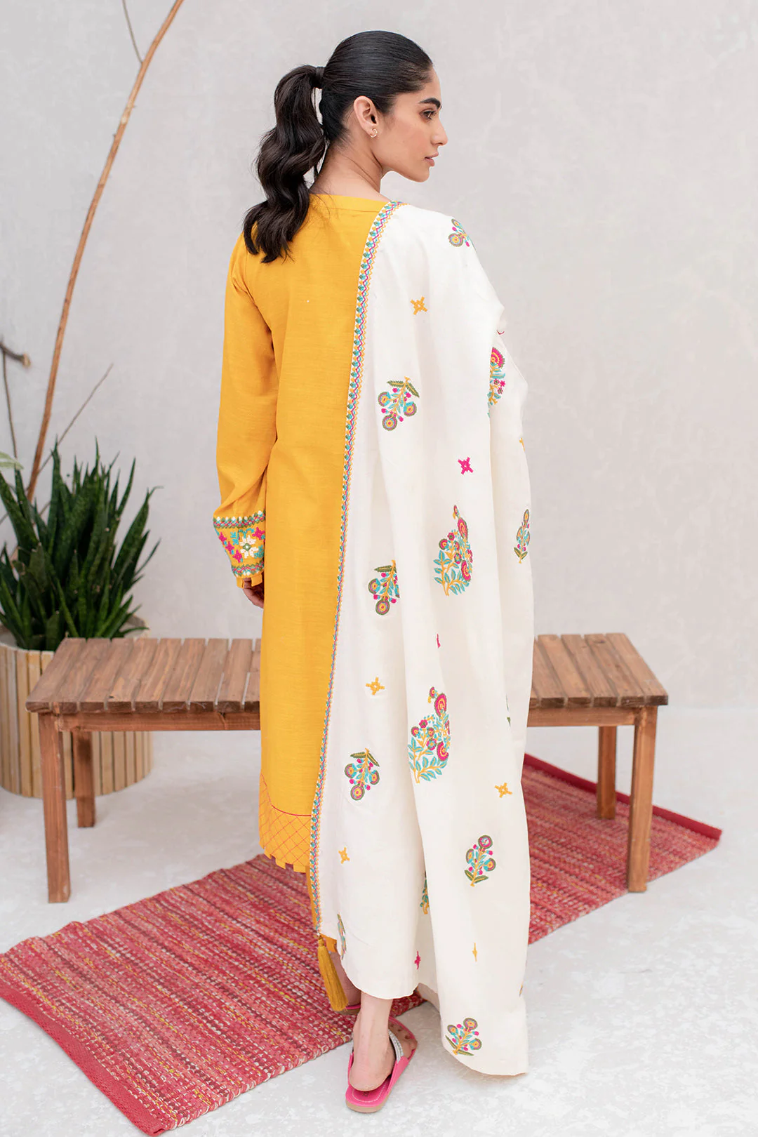 Embroidered Shirt Shalwar Dupatta - 0088 - Image 6