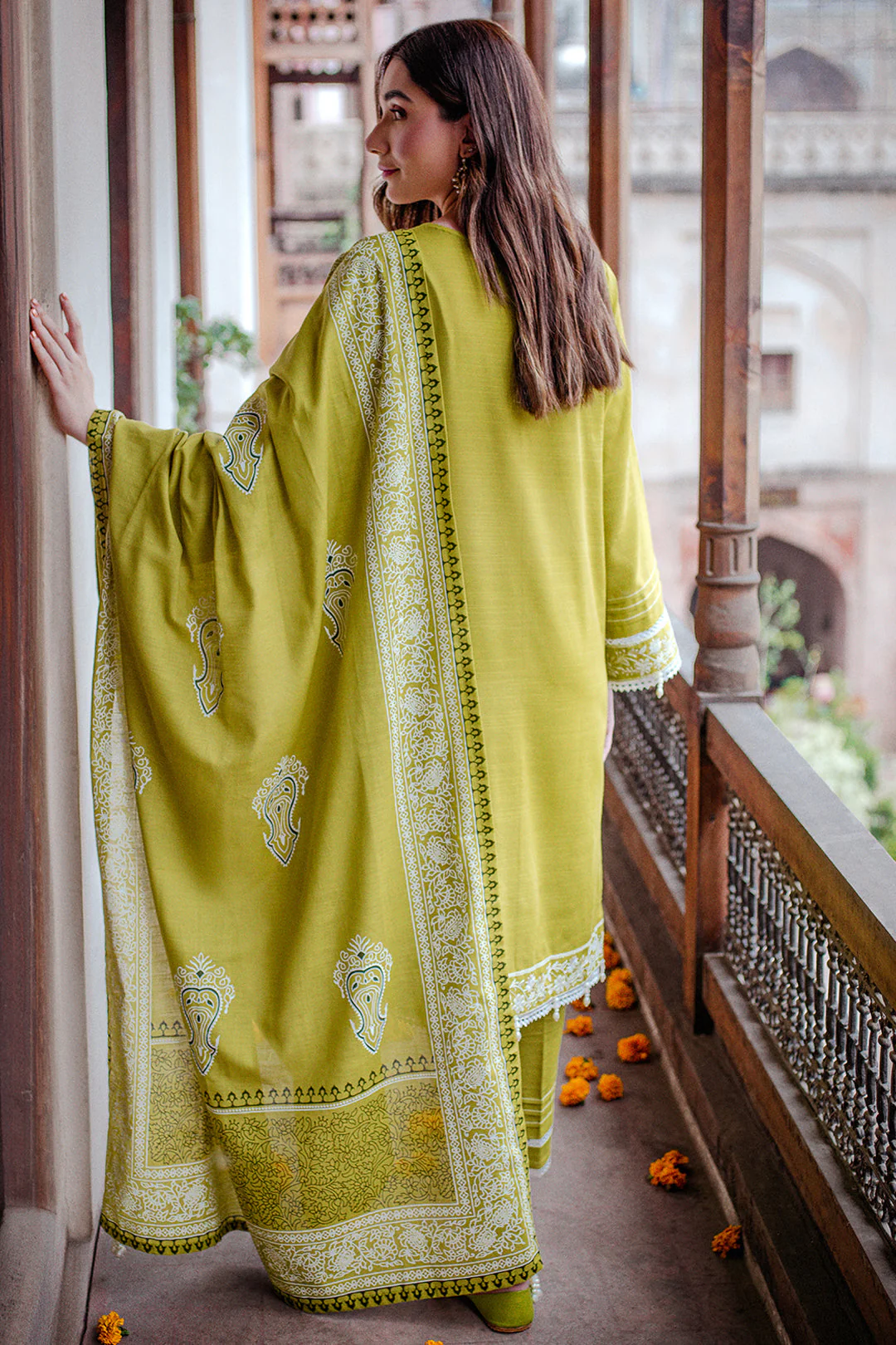 Embroidered Shirt Shalwar Dupatta - 0101 - Image 3