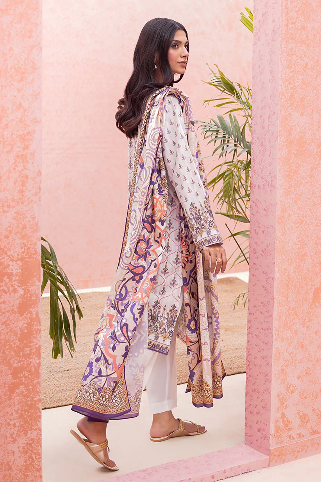 Embroidered Shirt Shalwar Dupatta - 0170 - Image 5