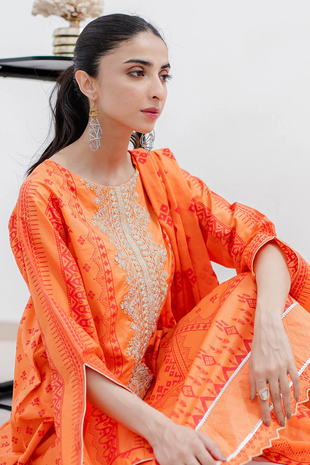 Embroidered Shirt Shalwar Dupatta - 0179 - Image 2