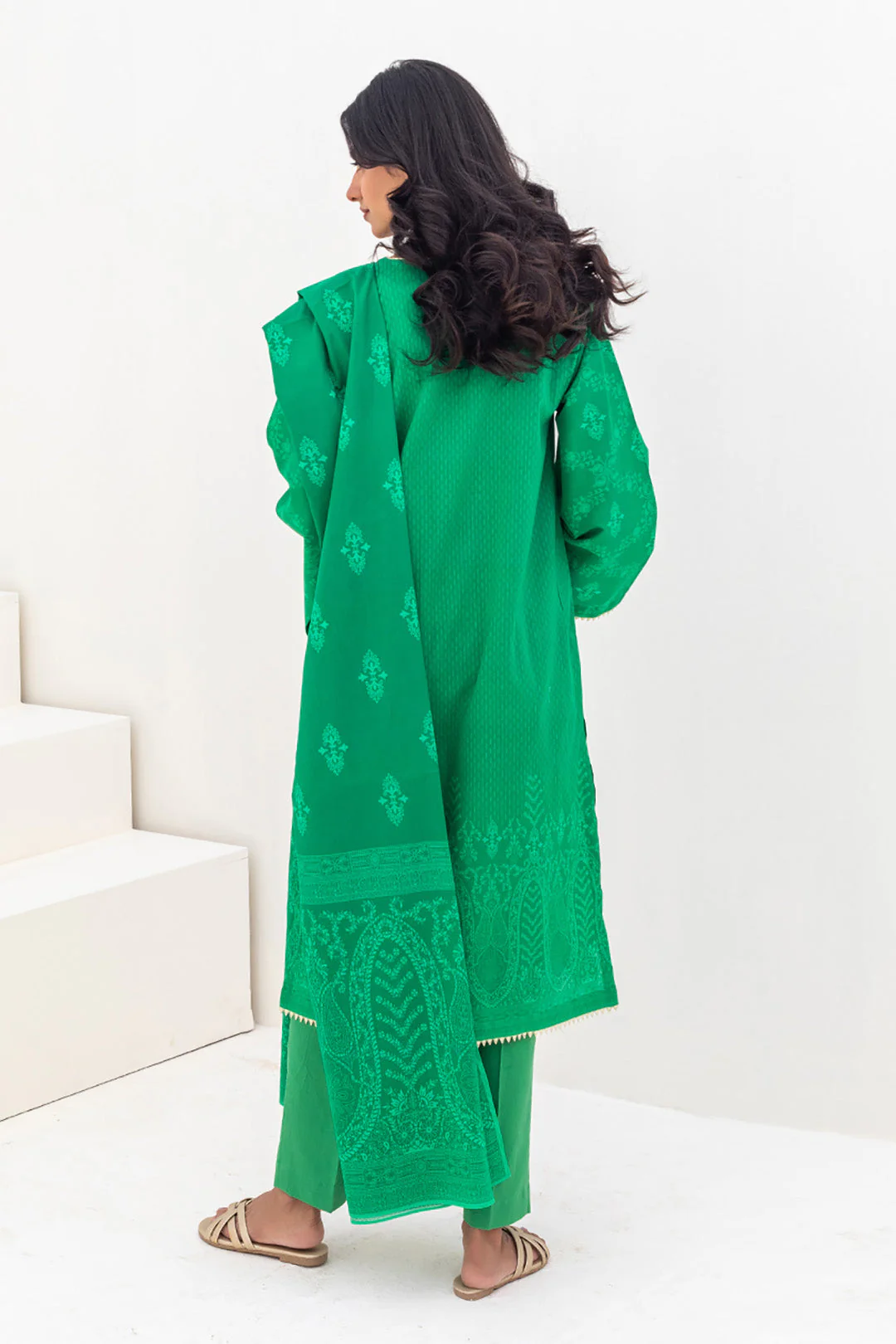 Embroidered Shirt Shalwar Dupatta - 0267 - Image 5