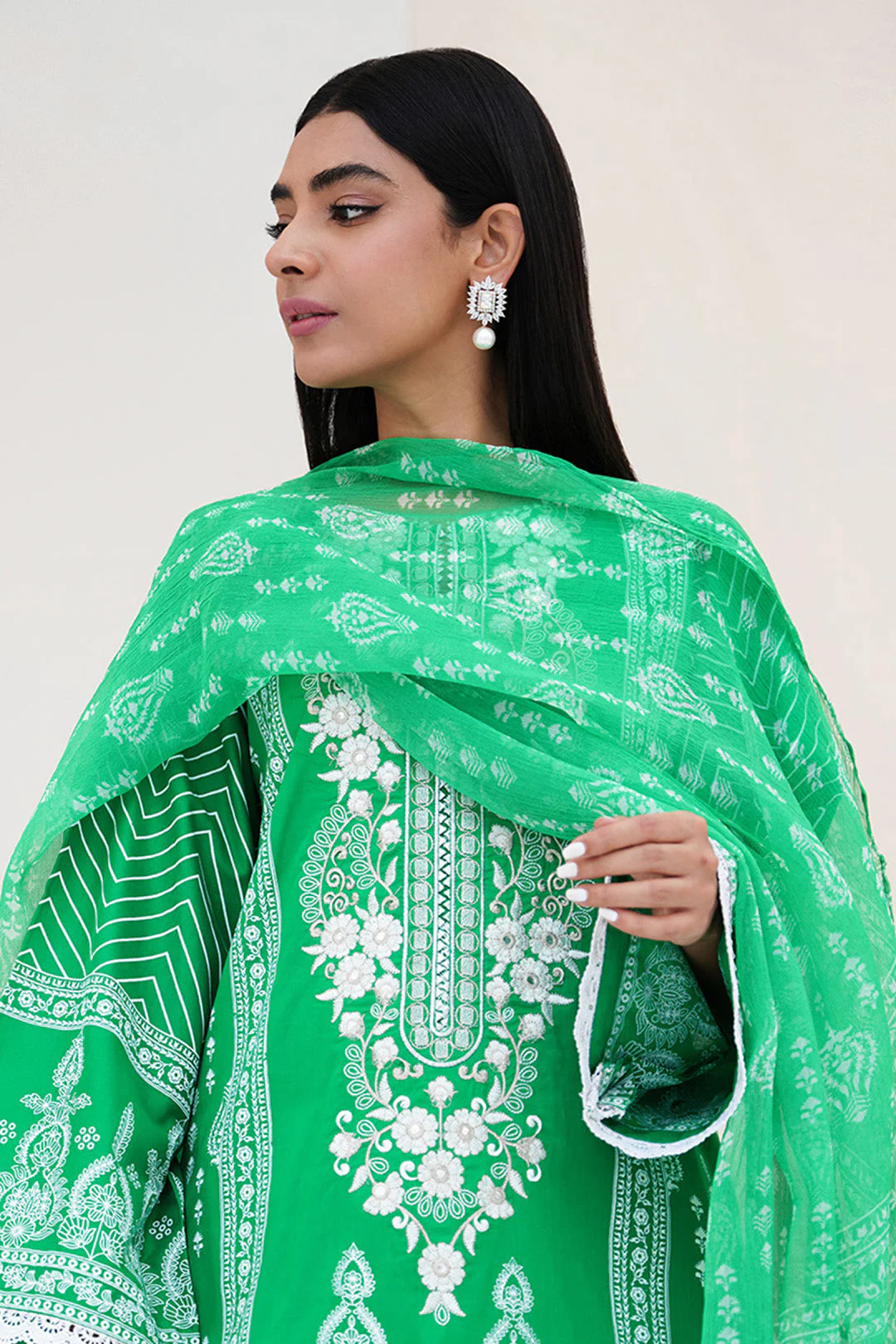 Embroidered Shirt Shalwar Dupatta - 0350 - Image 2