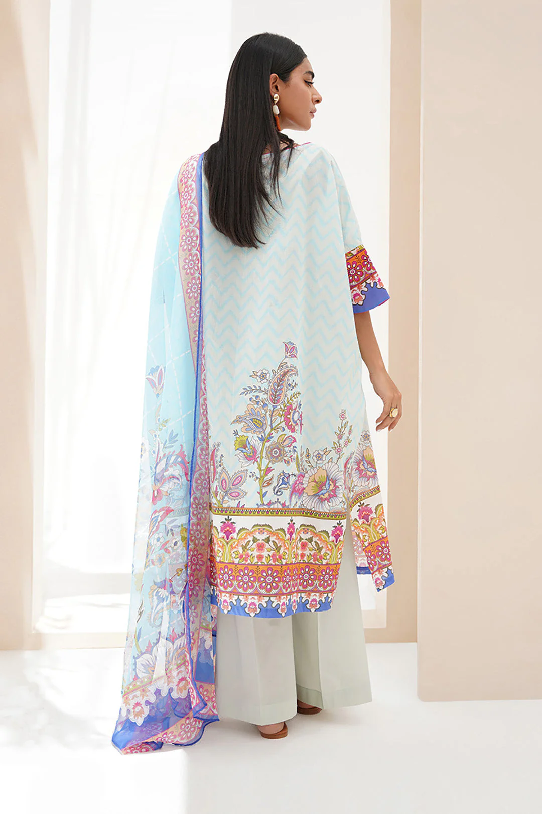 Embroidered Shirt Shalwar Dupatta - 0352 - Image 5